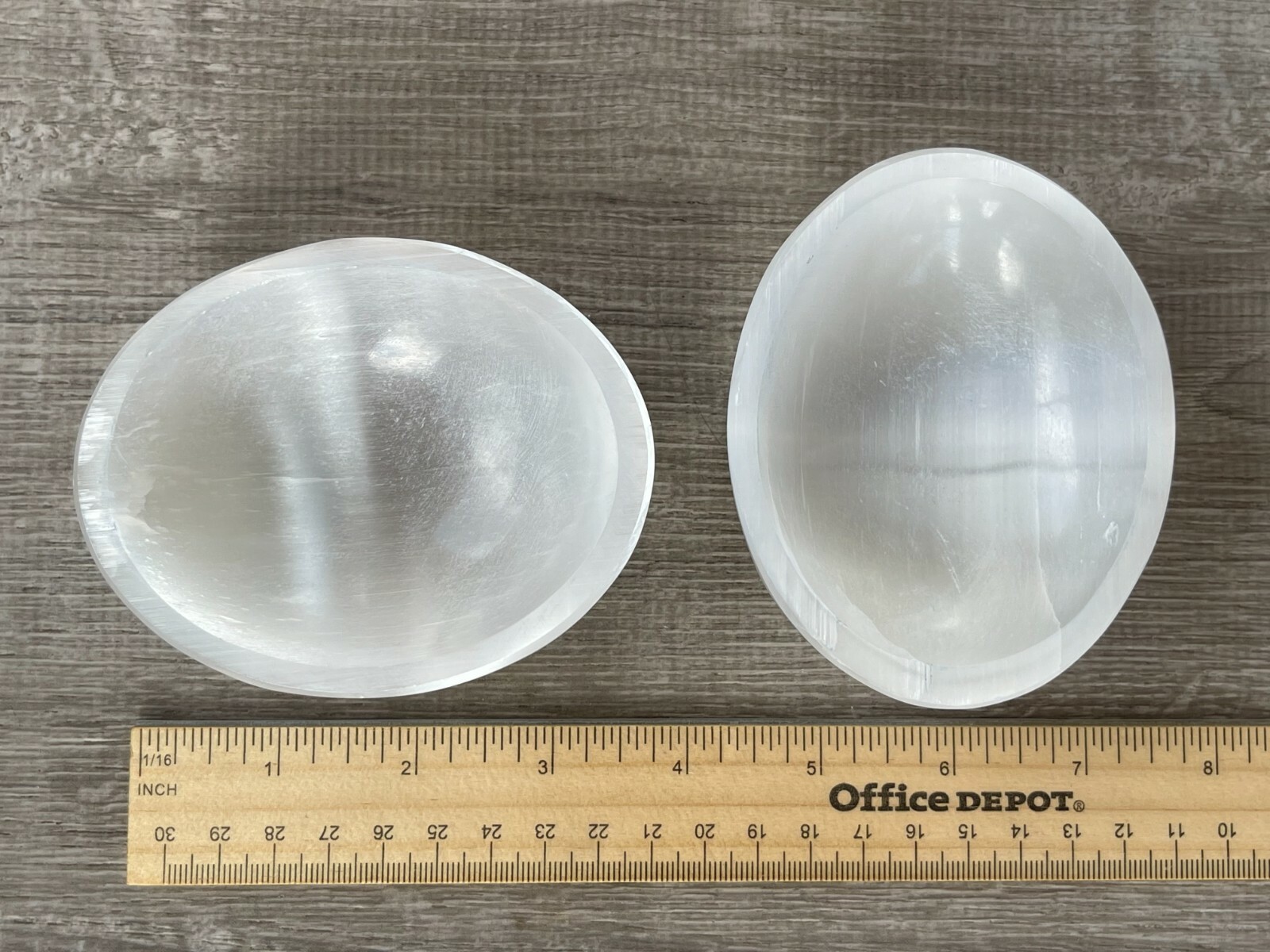 Gemstone Carved -3.75″ SELENITE Oval Bowl,Selenite Crystal Charging Bowl/Station