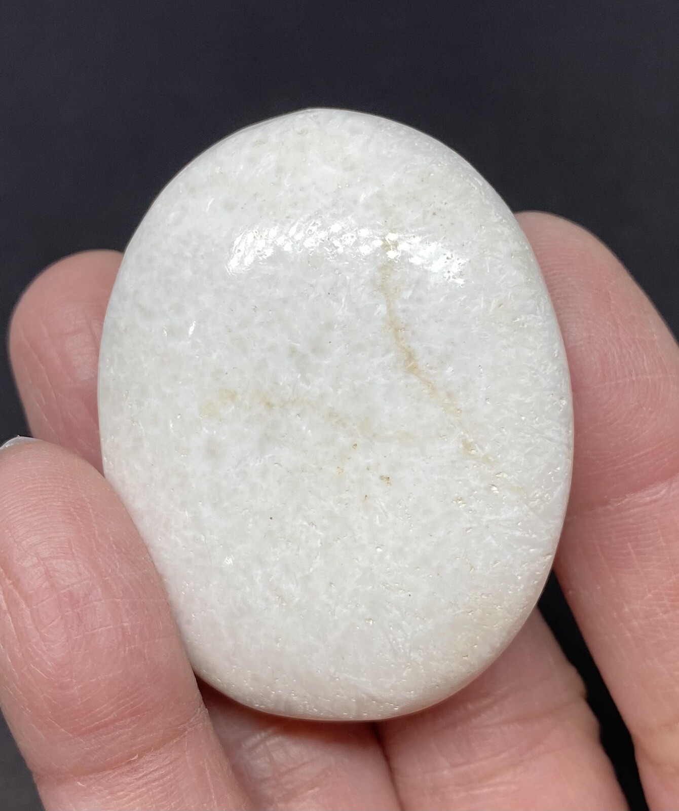 Scolecite Palm Stone From India 38g 1 1/2in “B” Grade Reiki