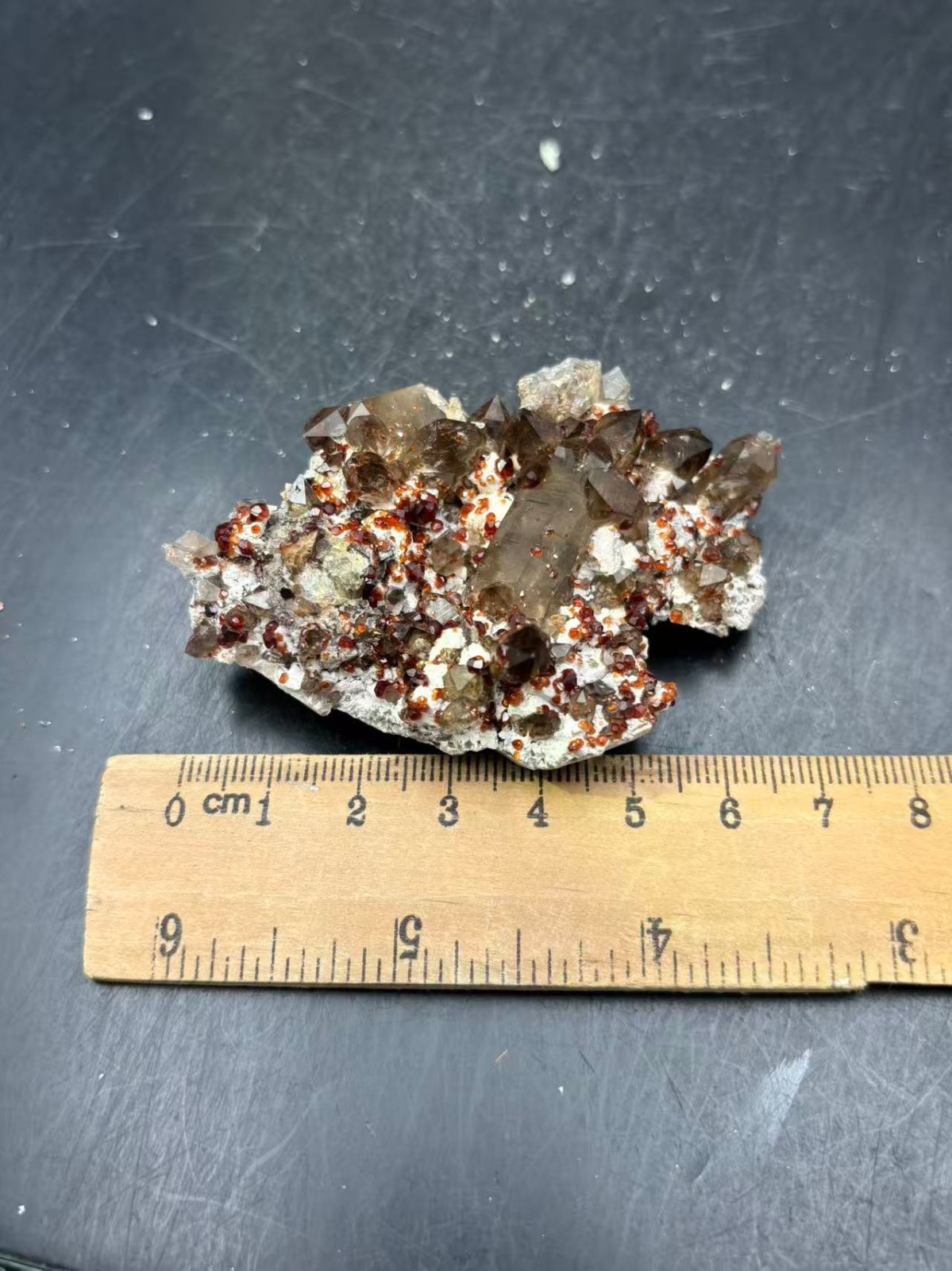 57g Spessartine Smoky-Quartz From Yunxiao Mine Fujian Province China