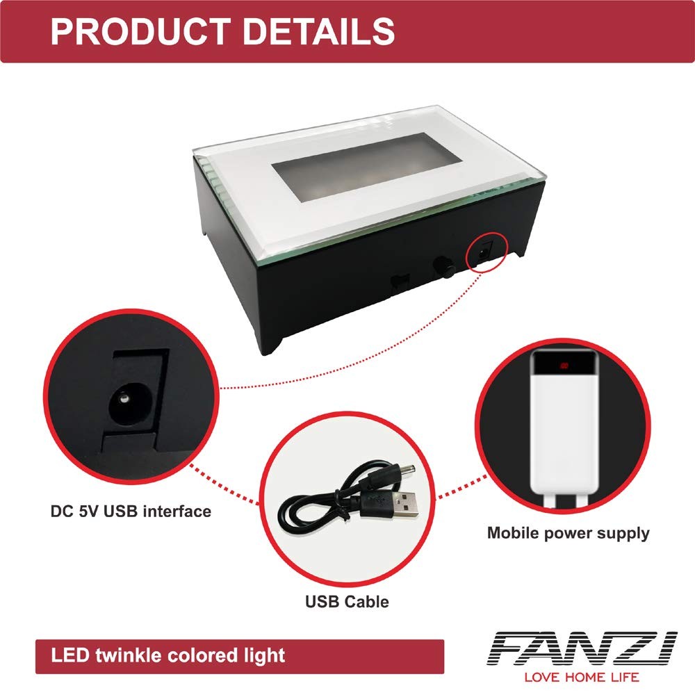 LED Rectangular Light Display Base for Crystals Glass Art Light Display Stand…