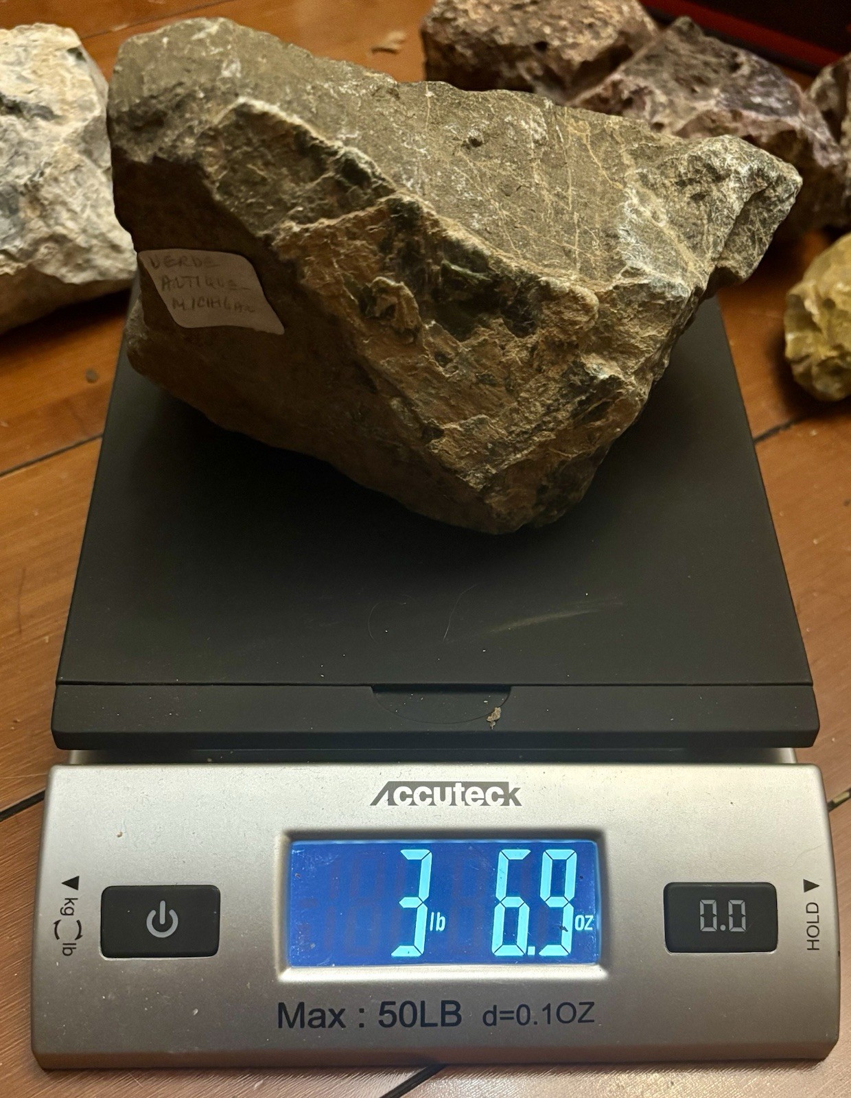 Scarce Antique Verde In Matrix From Michigan – 3lbs 6+ Oz – Lapidary Or Display