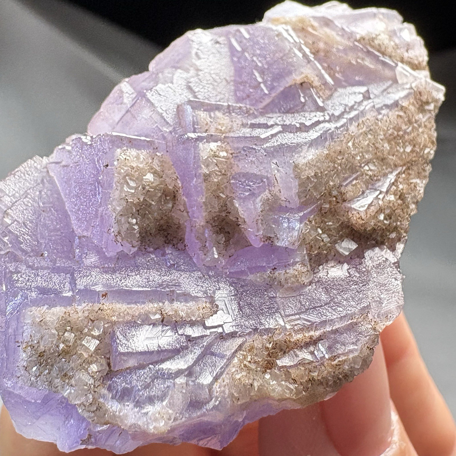 Natural Phantom Fluorite w/ Iridescent Rainbow Crystal Raw Mineral Specimen