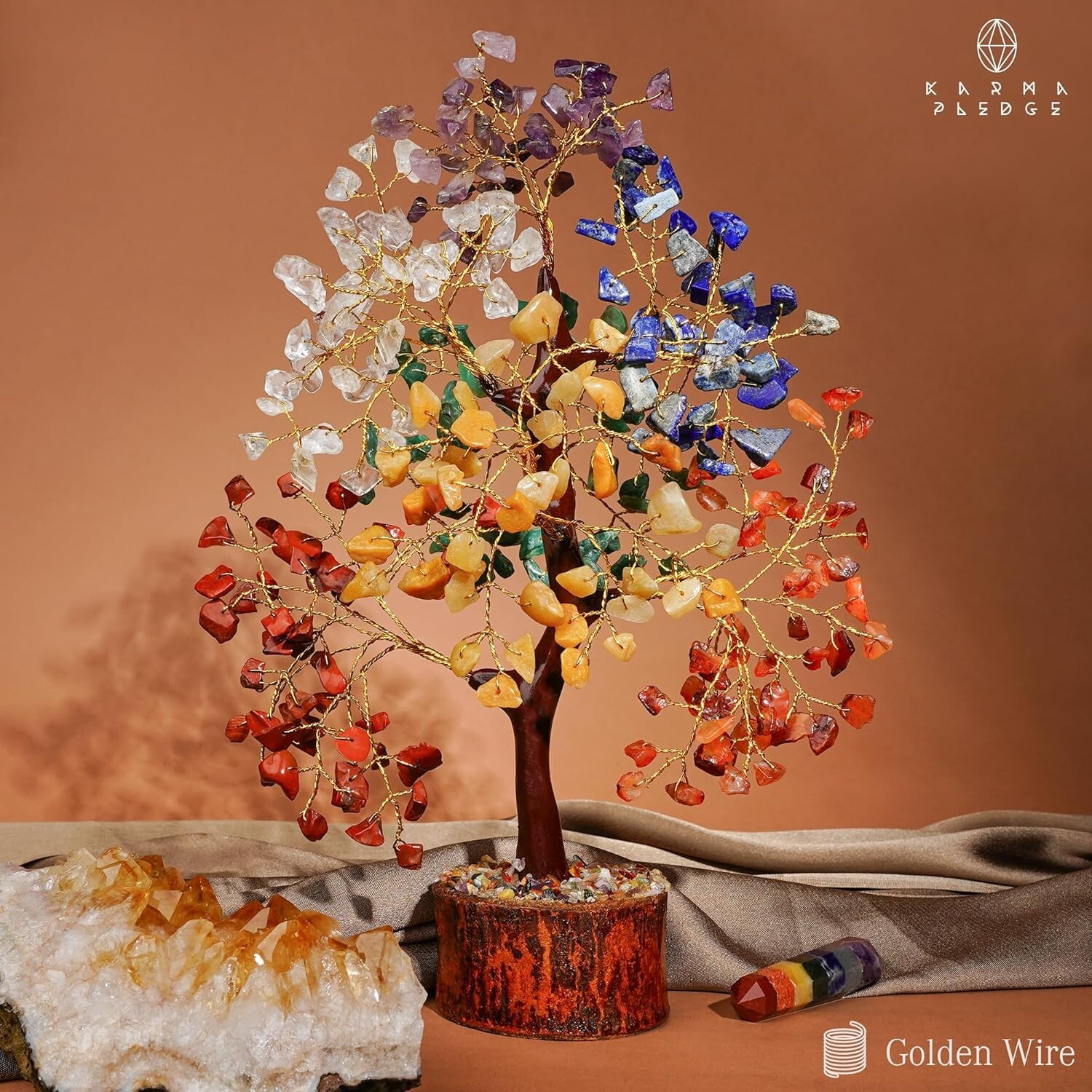 7 Chakra Tree of Life, Crystals and Healing Stones, Crystal Tree of Life, Gemsto