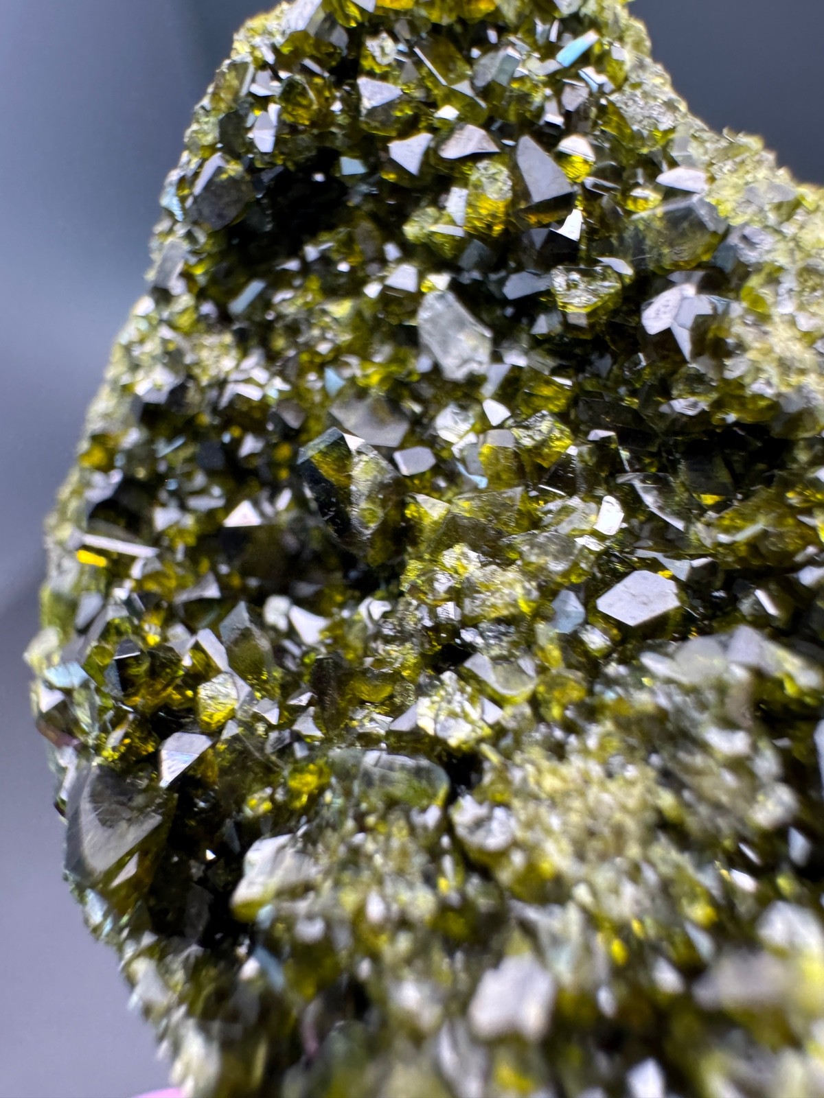 6829 Sparkly Green Epidote with Clear Quartz Calumet Iron Mine, Colorado 32g