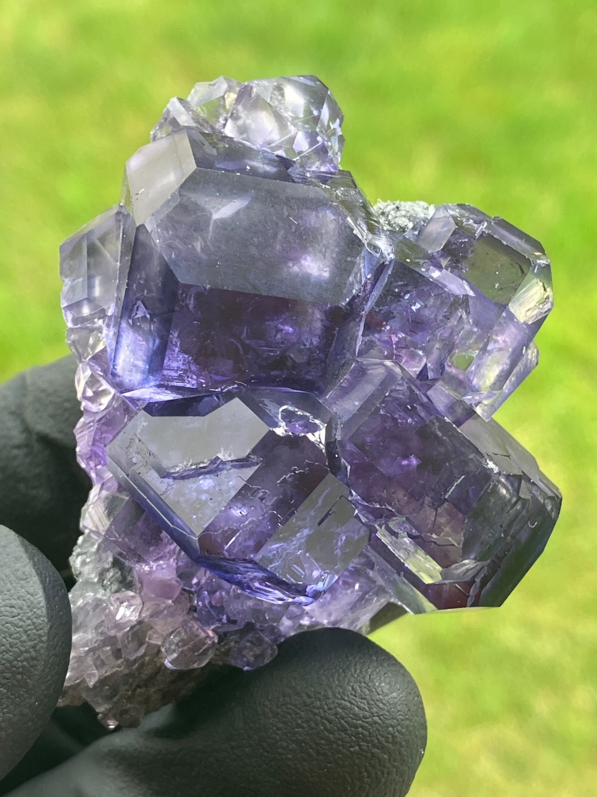 “Tanzanite” Fluorite gemmy lustrous large crystals XiaYang Mine Fujian China