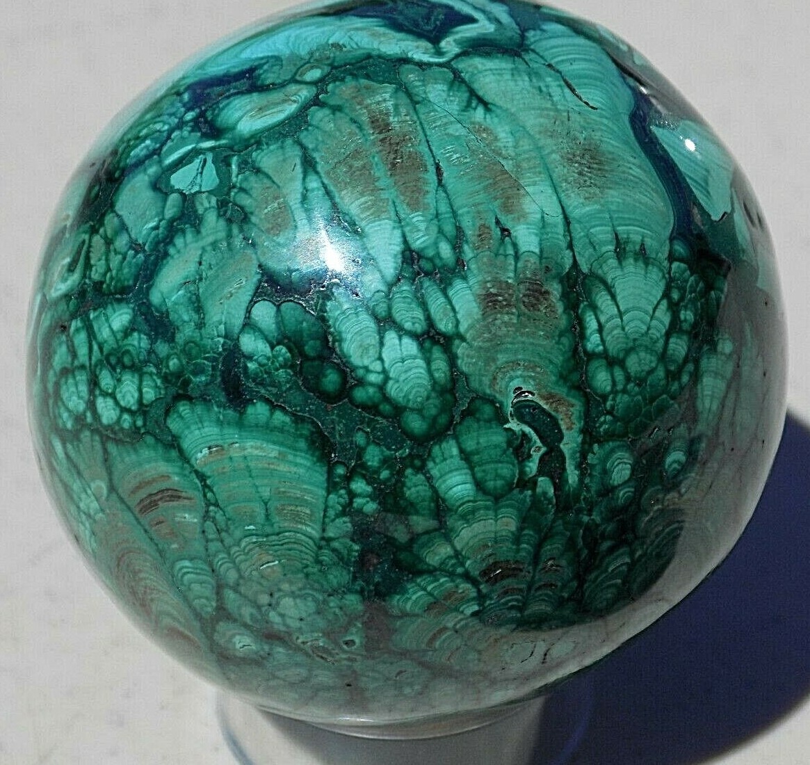 MALACHITE MARBLE HANDMADE SPHERE CONGO SPECIMEN 56mm 2 3/16” 8482