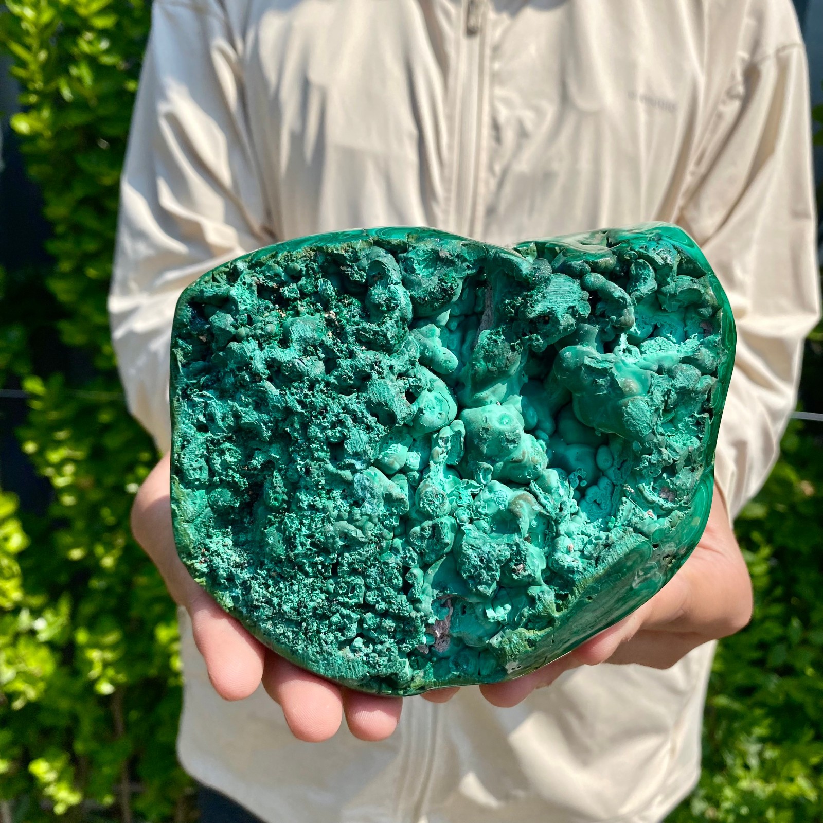 2.86LB Natural glossy Malachite transparent cluster rough mineral sample