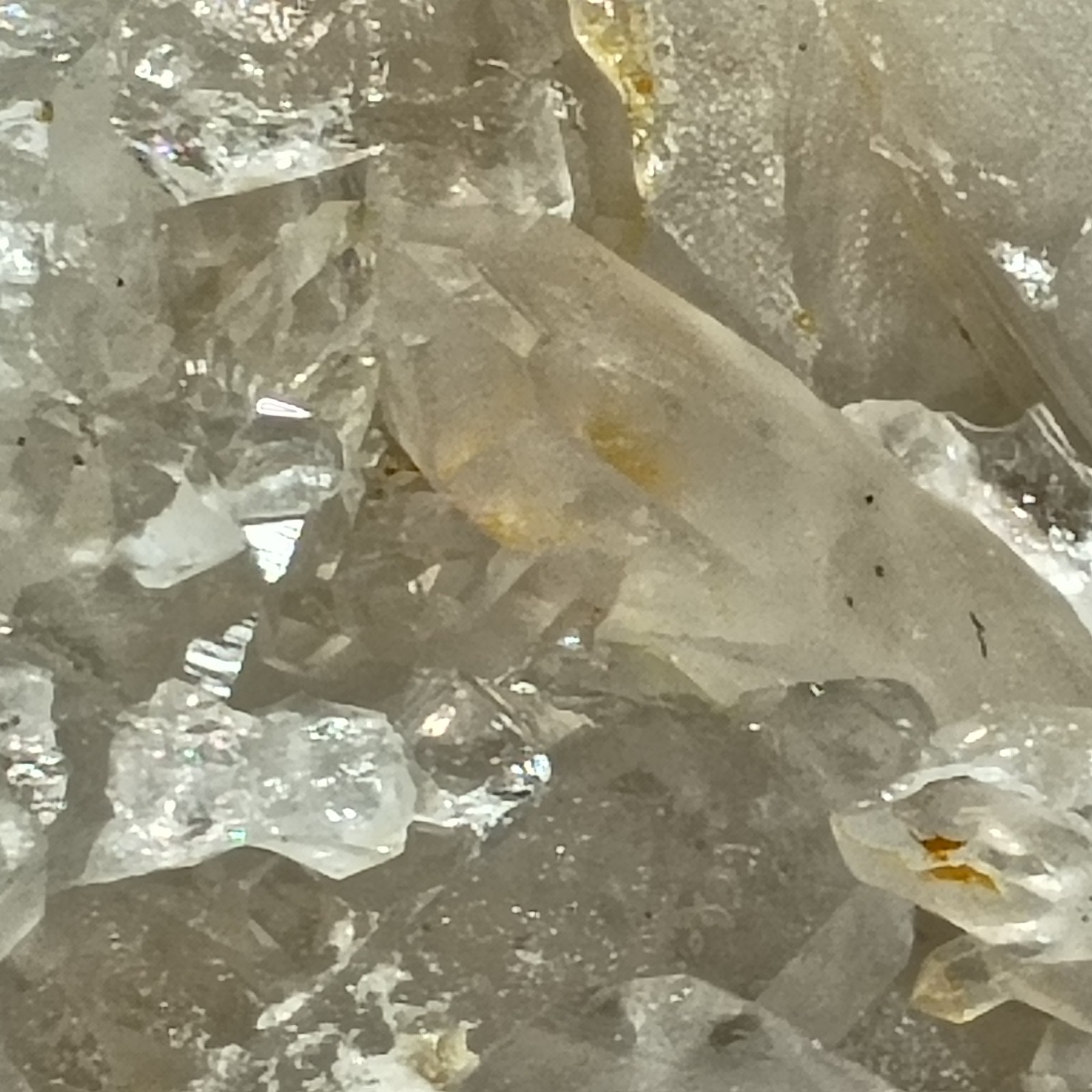 104g Quartz & Massive Topaz Crystal Silver Mines MO Historic Byrd Collection