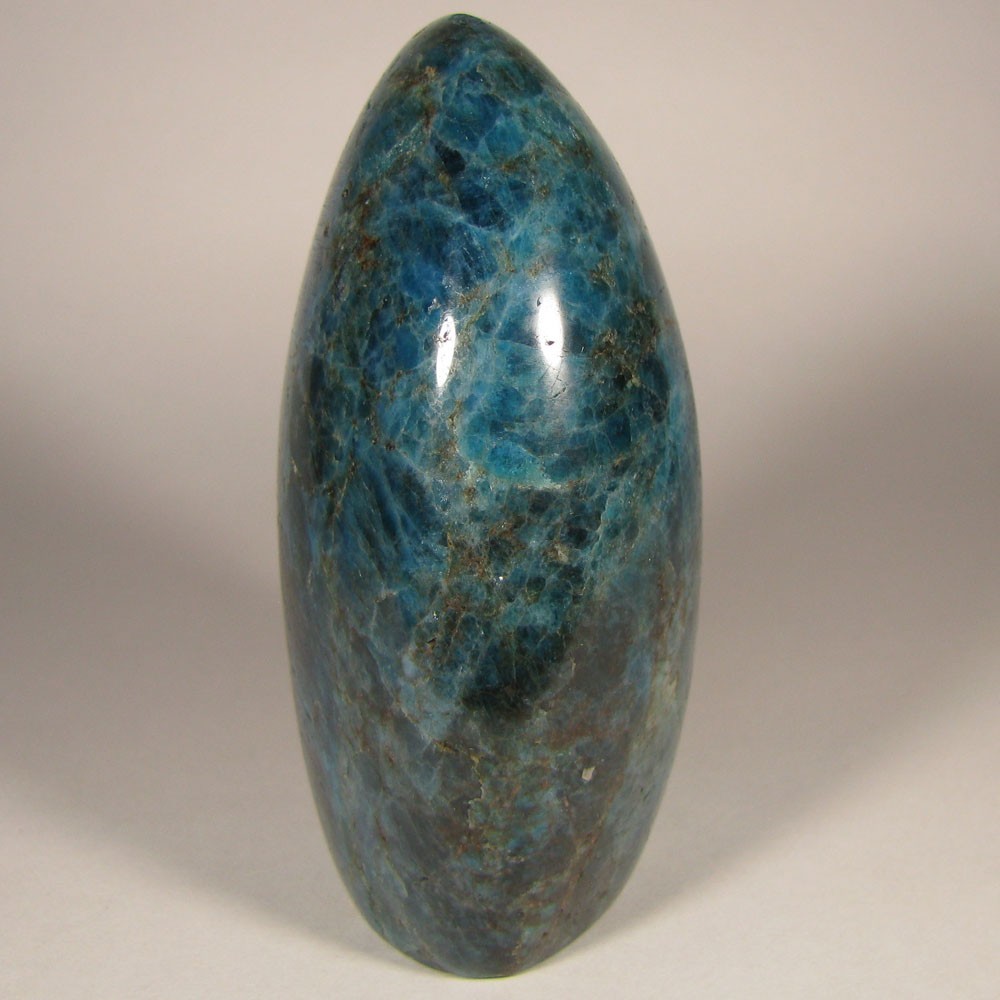 4.1″ Blue APATITE Polished Crystal Freeform Standup – Madagascar – 1.5 lbs.