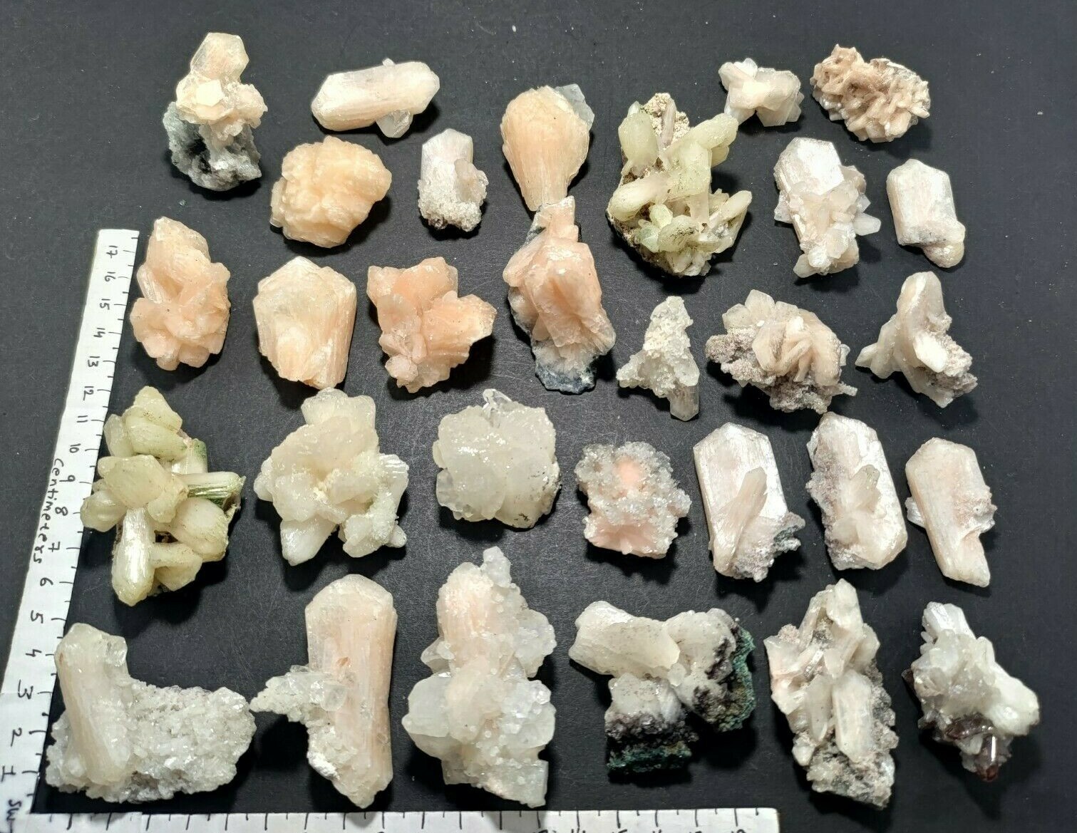 best superb lot of mix apophyllite stilbite crystals natural specimen 1385