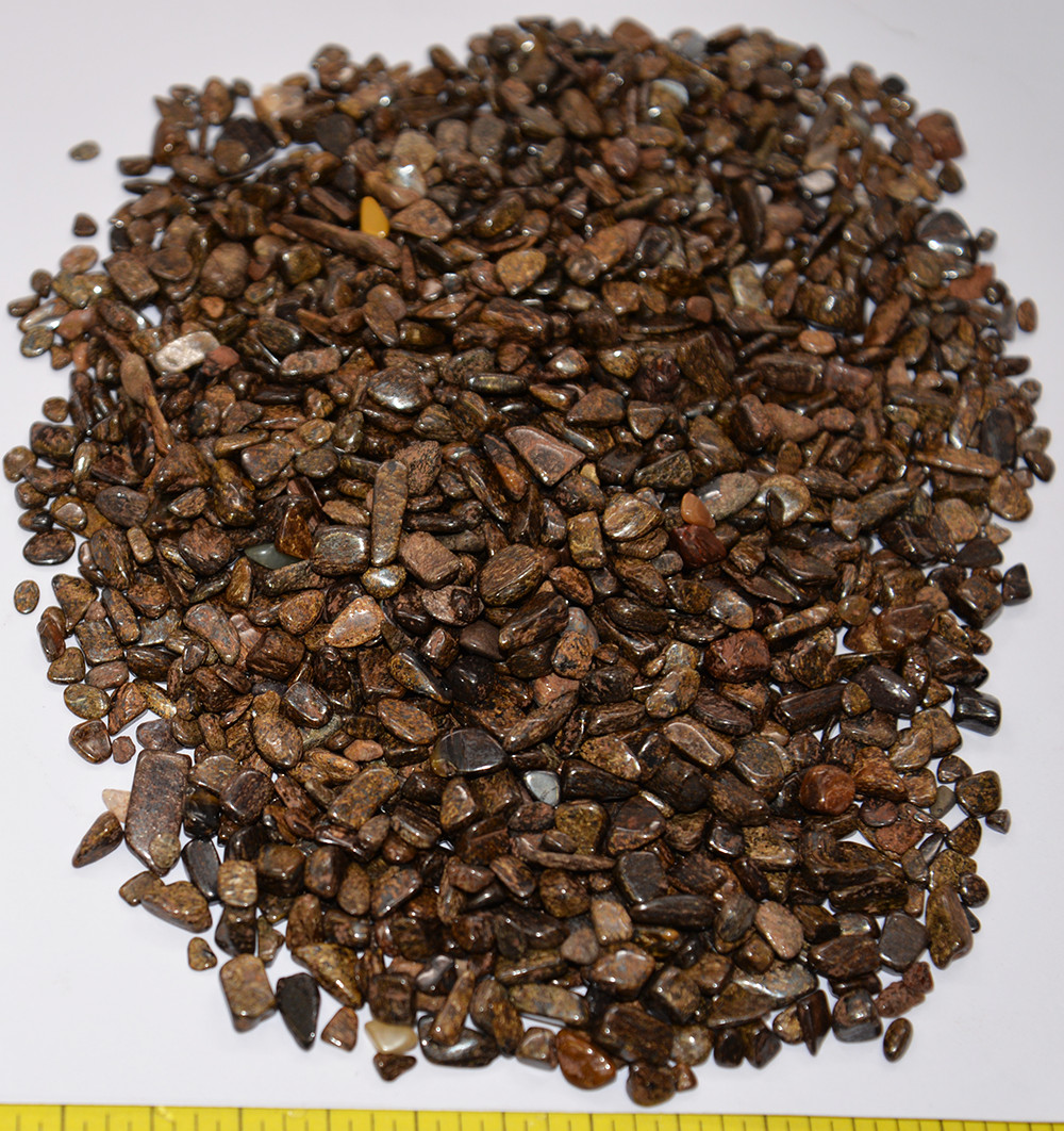BRONZITE (5 to 7 mm), Mini, tumbled bulk stones. 1 lb