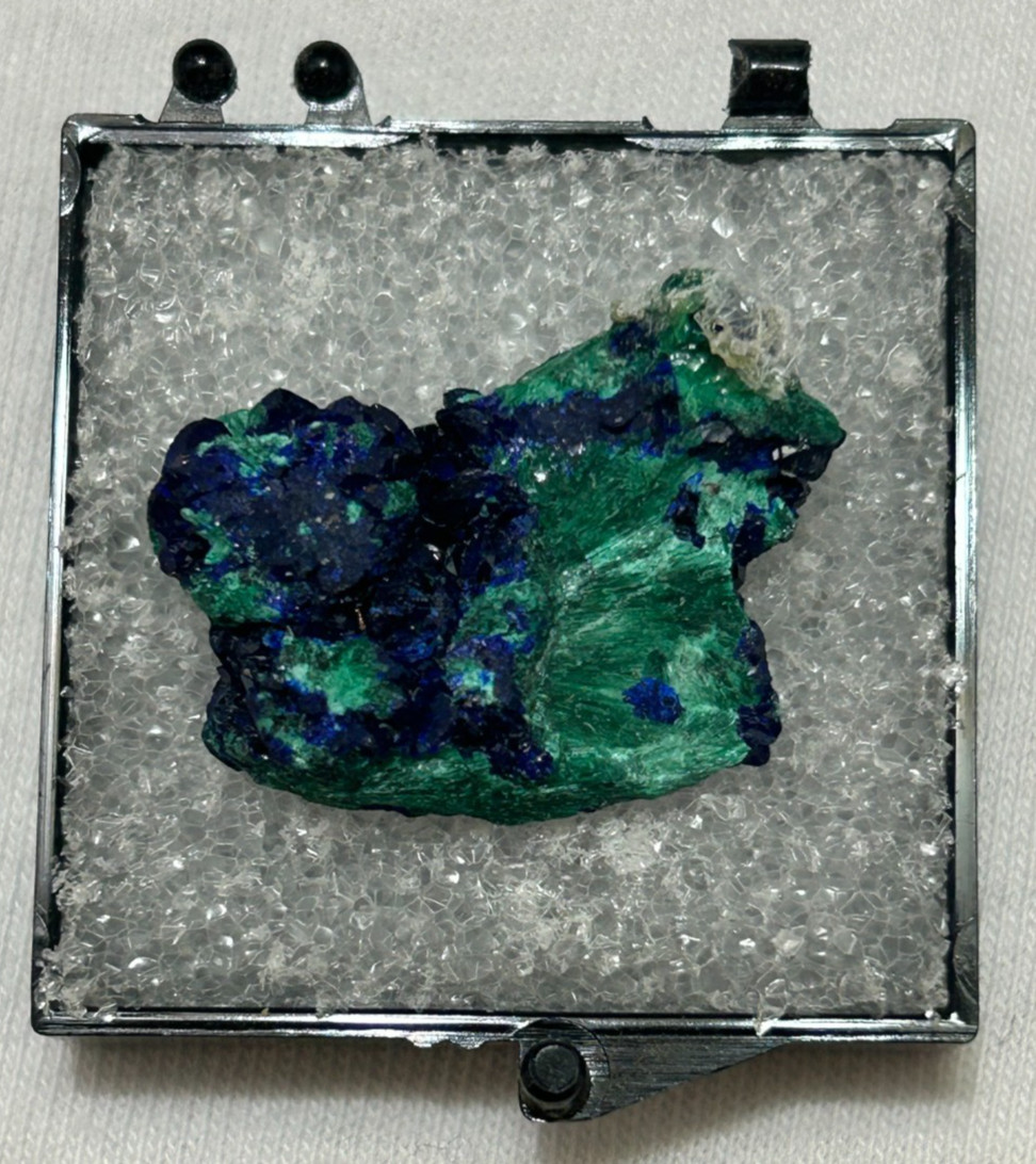 Azurite on Malachite Mineral Specimen – Zacatecas Mexico – Vintage Collection