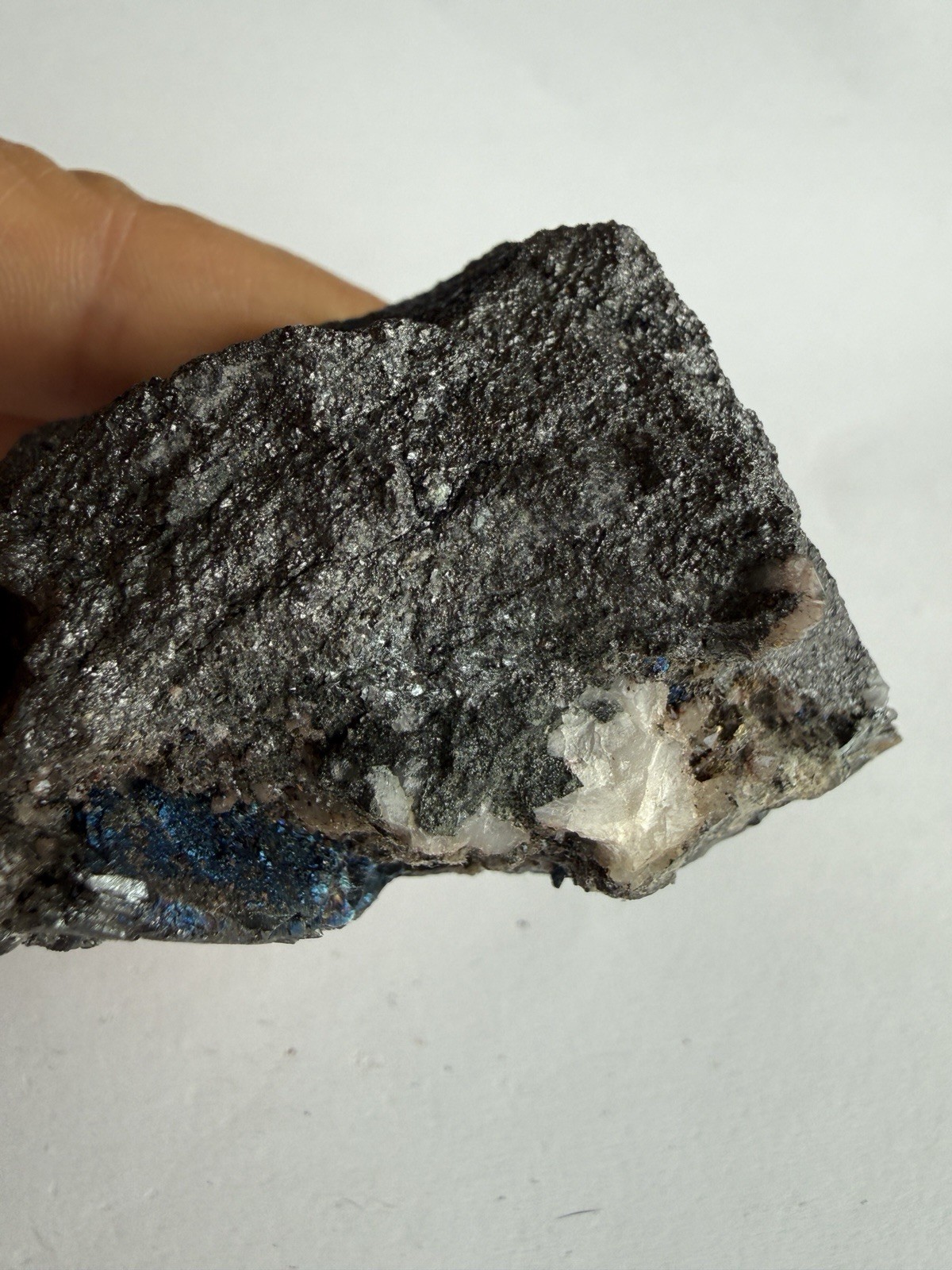 Iridescent Bornite Peacock Ore Mineral Specimen 264g Metallic Blue Rock Quartz