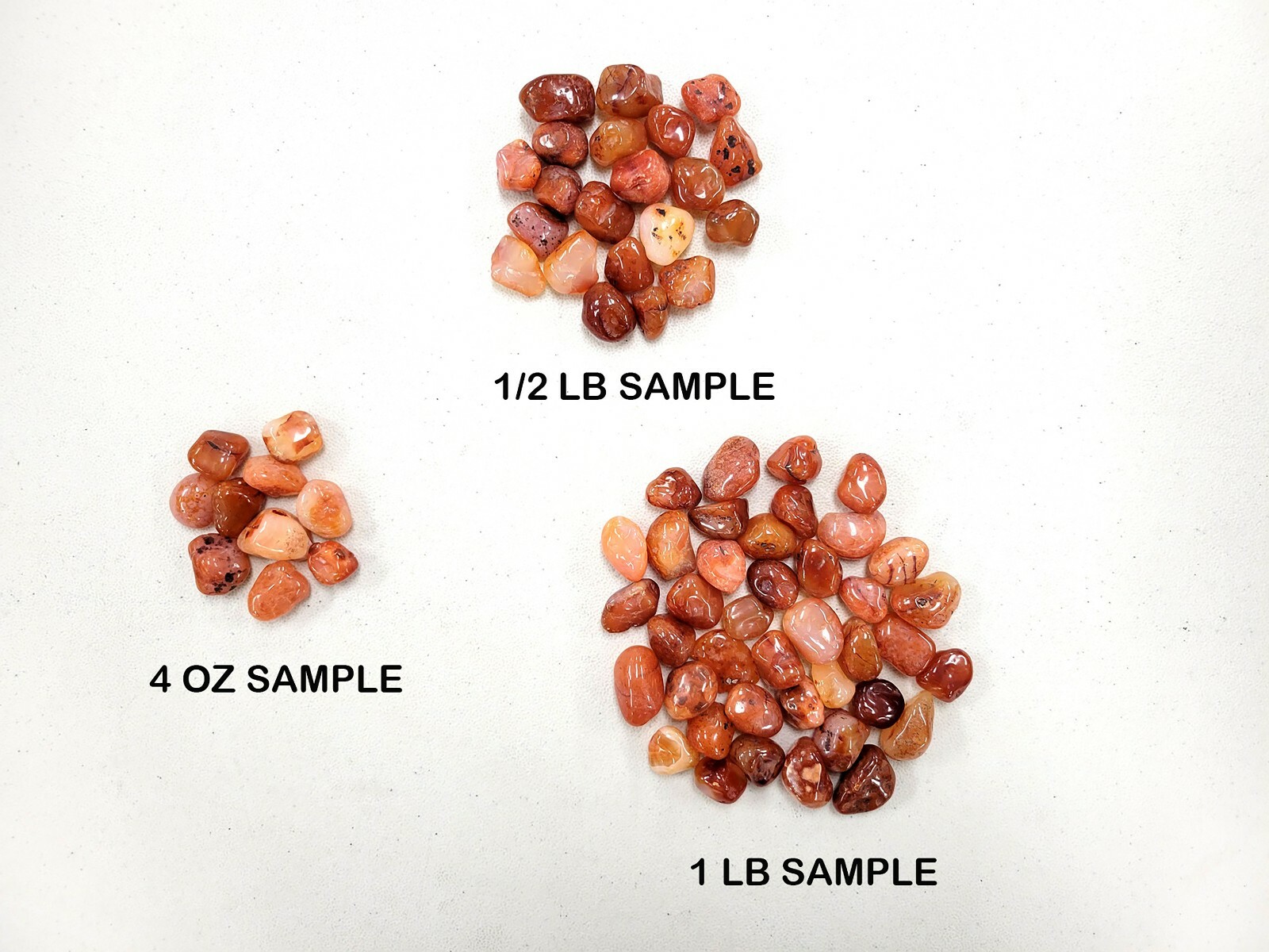Tumbled Carnelian Crystal Stones size SMALL 1/2 inch to 1 inch
