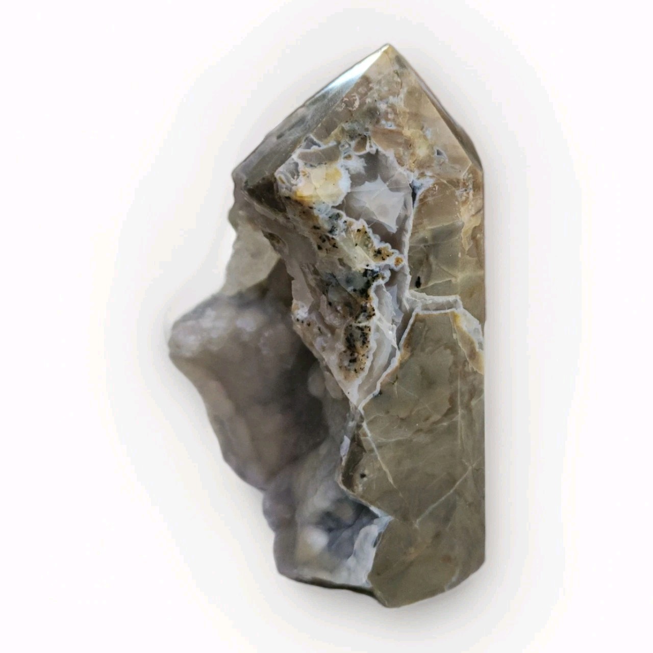 Polished Volcano Agate Tower 3.75″ w UV – USA