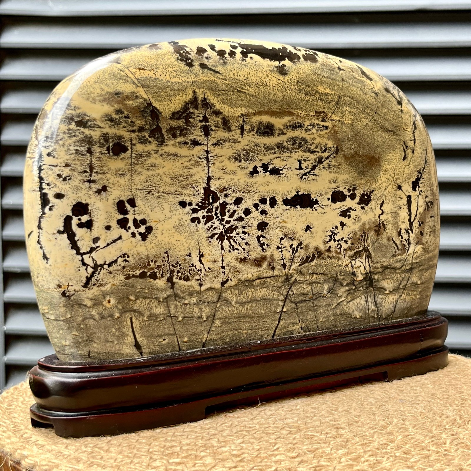 7.4 lb Scenic Stone Picture Art Thoughtful Gift Display Decor Stand