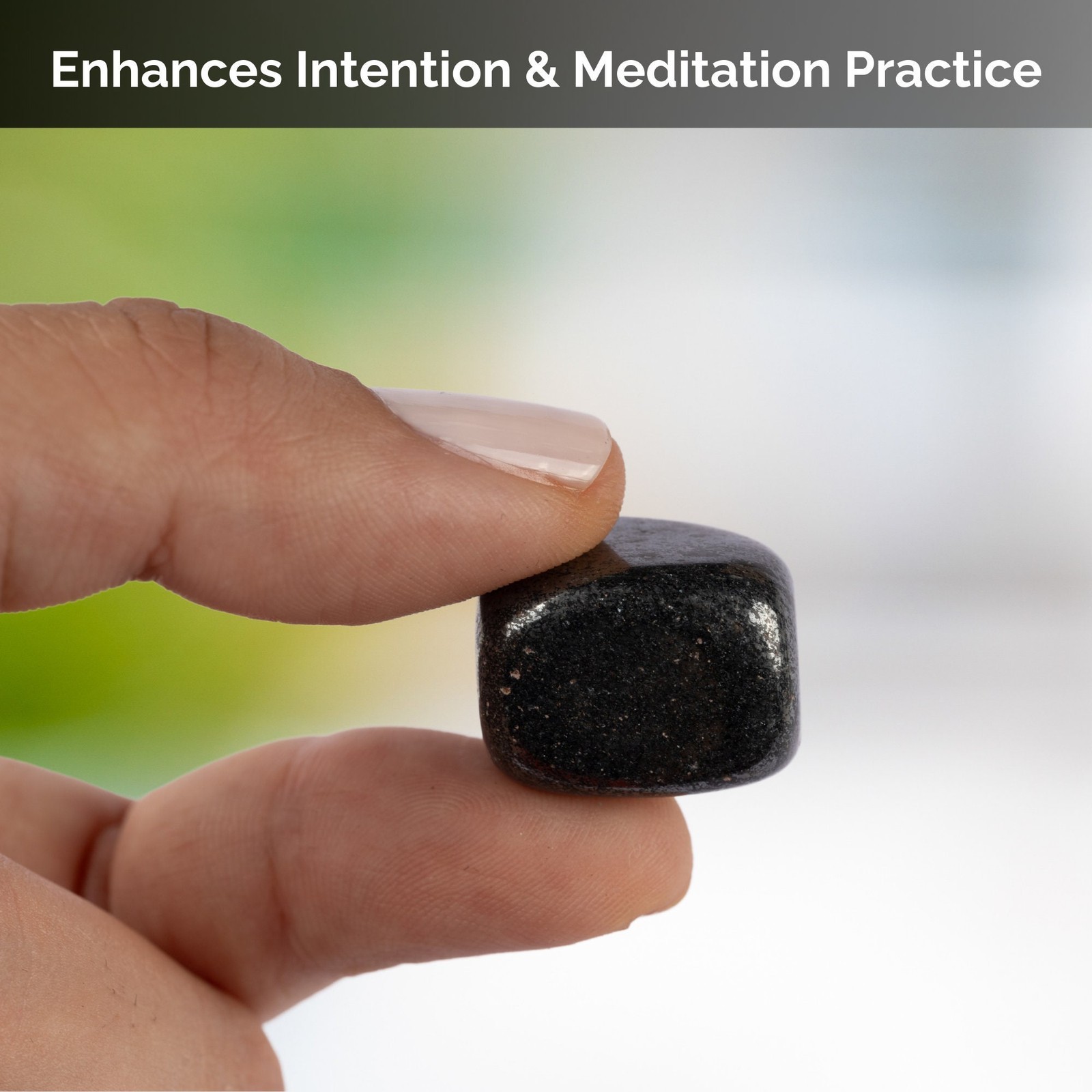Hematite Crystal Tumble Stone, Polished Stone for Meditation & Healing