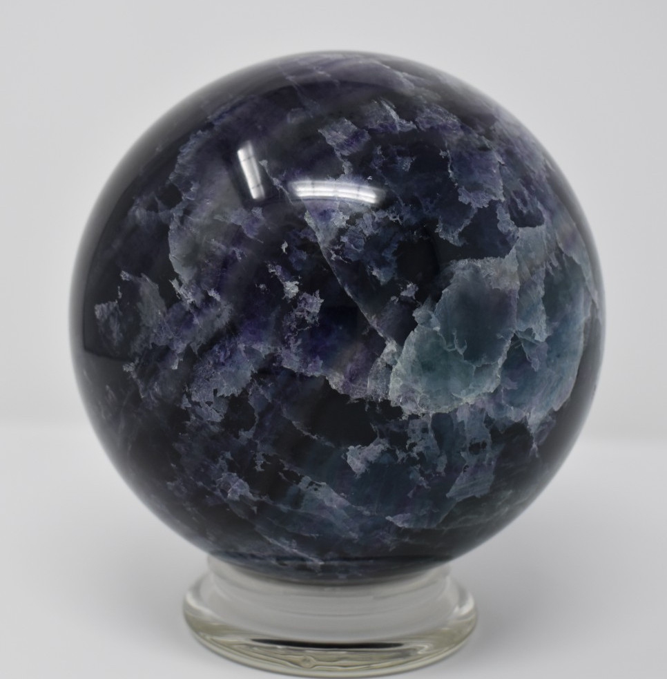 Large Fluorite Sphere 6855 grams or 15 LB 1.8 OZ. 160 mm