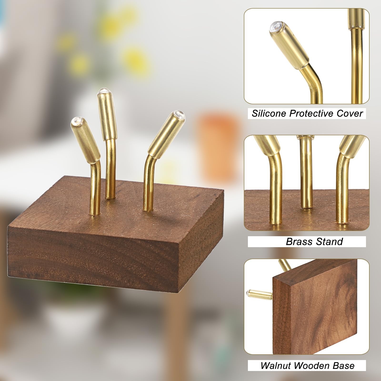 Hipiwe Metal Arm Display Stand Easel with Wooden Base Decorative Display for …