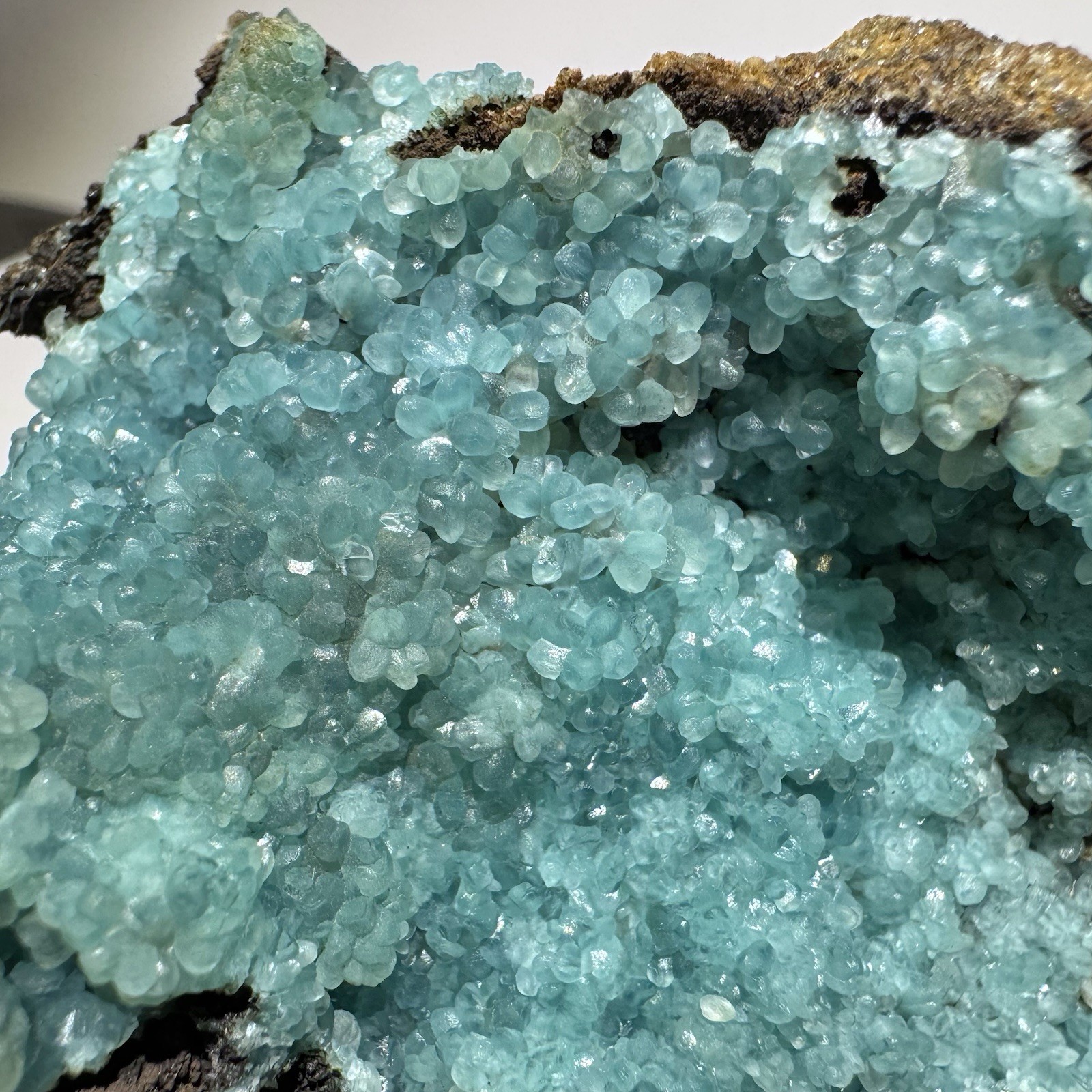 Blue Smithsonite Crystal Cluster ex Virgadaula 2.9” 191g Kelly Mine, New Mexico