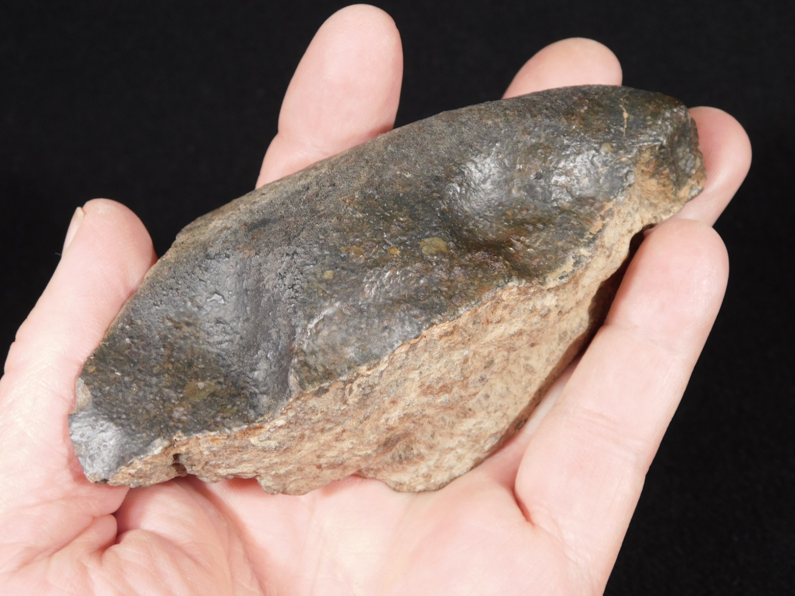 Classified NWA 8245 METEORITE Dark Crust and Regmaglypts! Erfoud, Morocco 298gr