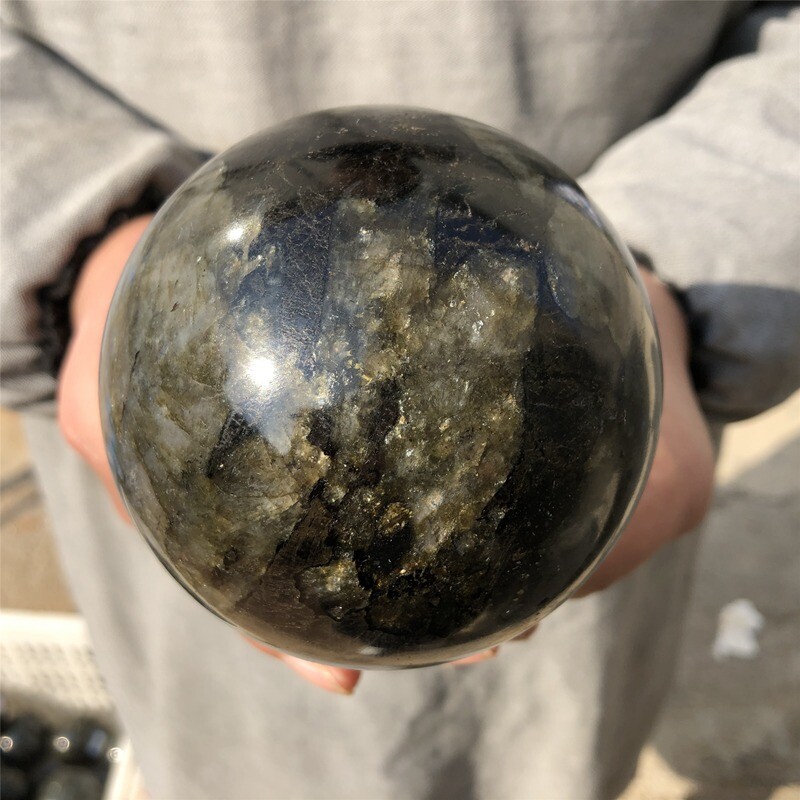 1kg Natural labradorite crystal Ball Quartz Crystal Sphere Reiki