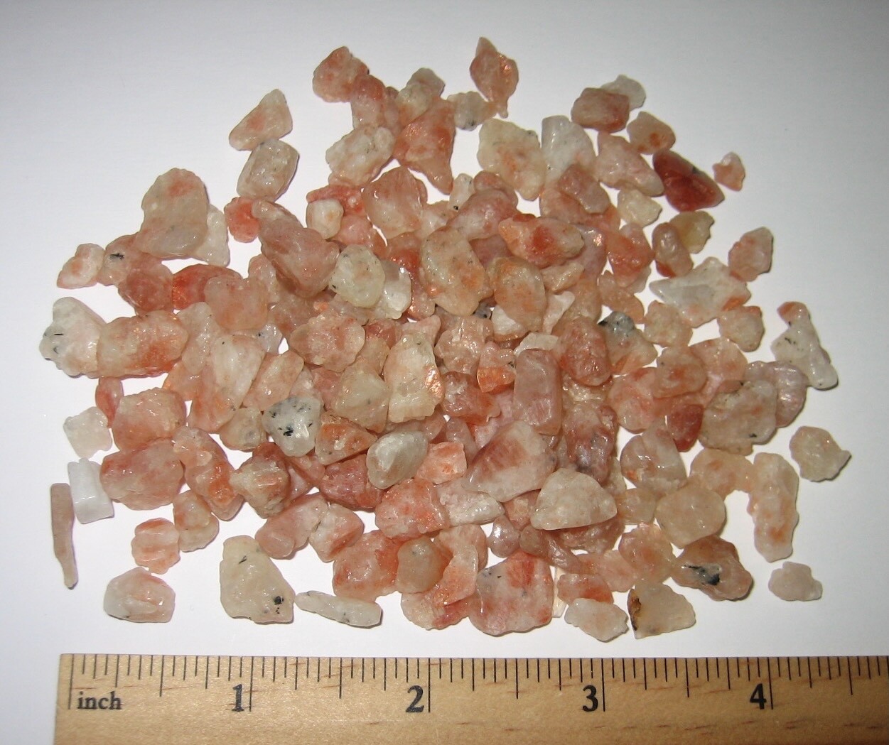 100+ TUMBLED TINY / SMALL NATURAL 0.2″- 0.6″ SUNSTONE CRYSTAL STONES ~ 104.3g *3