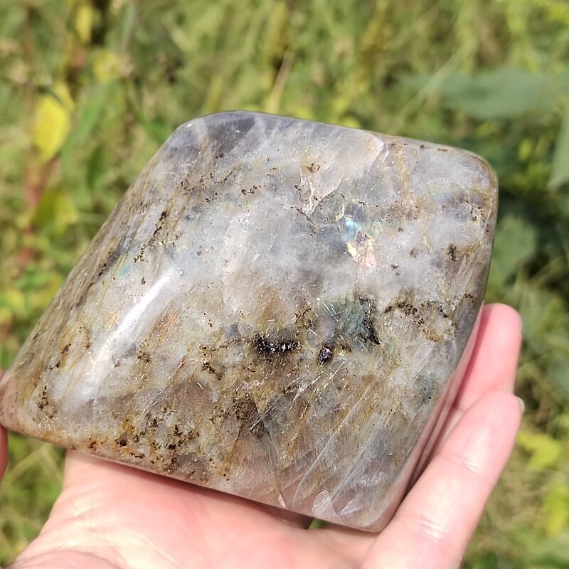 AAA+ Natural Labradorite Mineral Specimen Quartz Crystal Spectrolite Stone 392g
