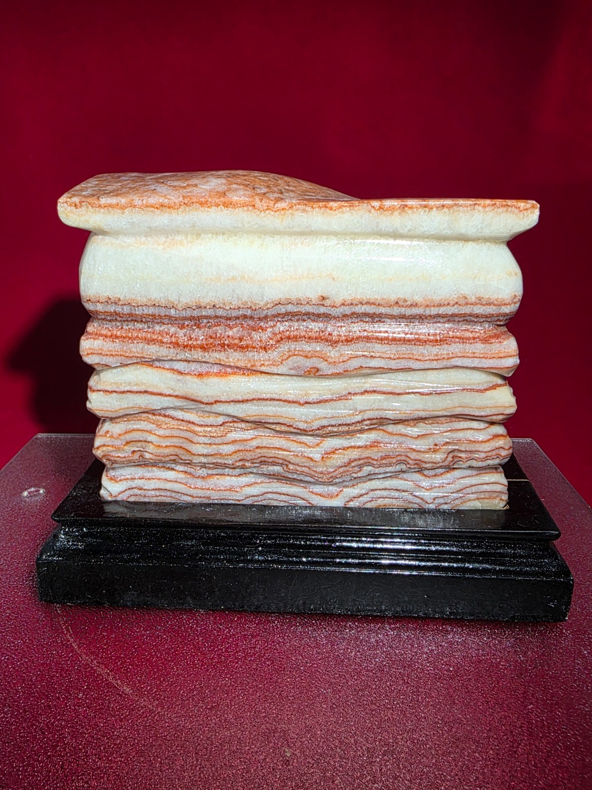 9.44 Lb Pork Stone Meat Specimen Crystal Rough w/Holder Display Reiki Healing