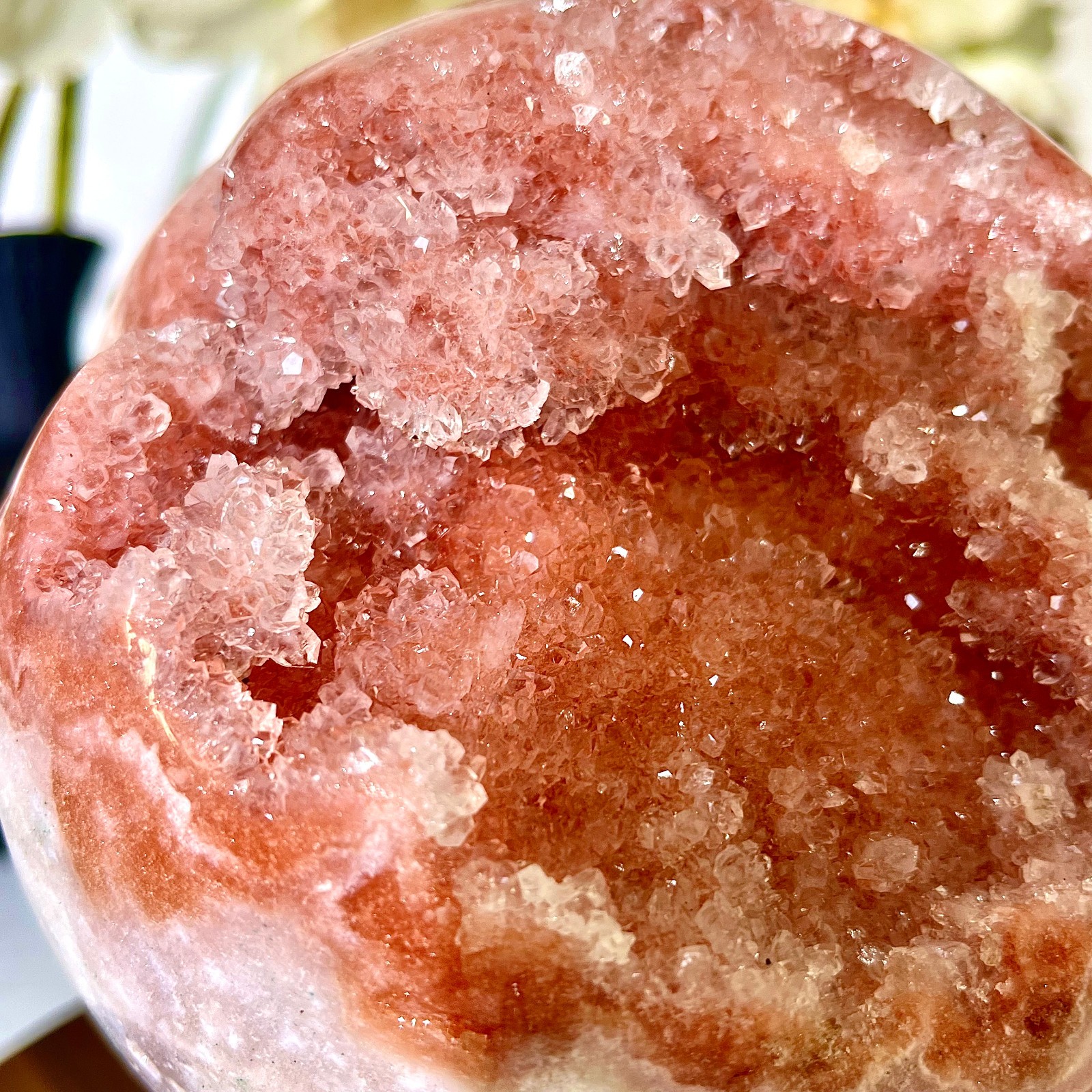 6.56LB Natural Purple Pink Crystal Advanced Cave Spherical Spiritual Decoration
