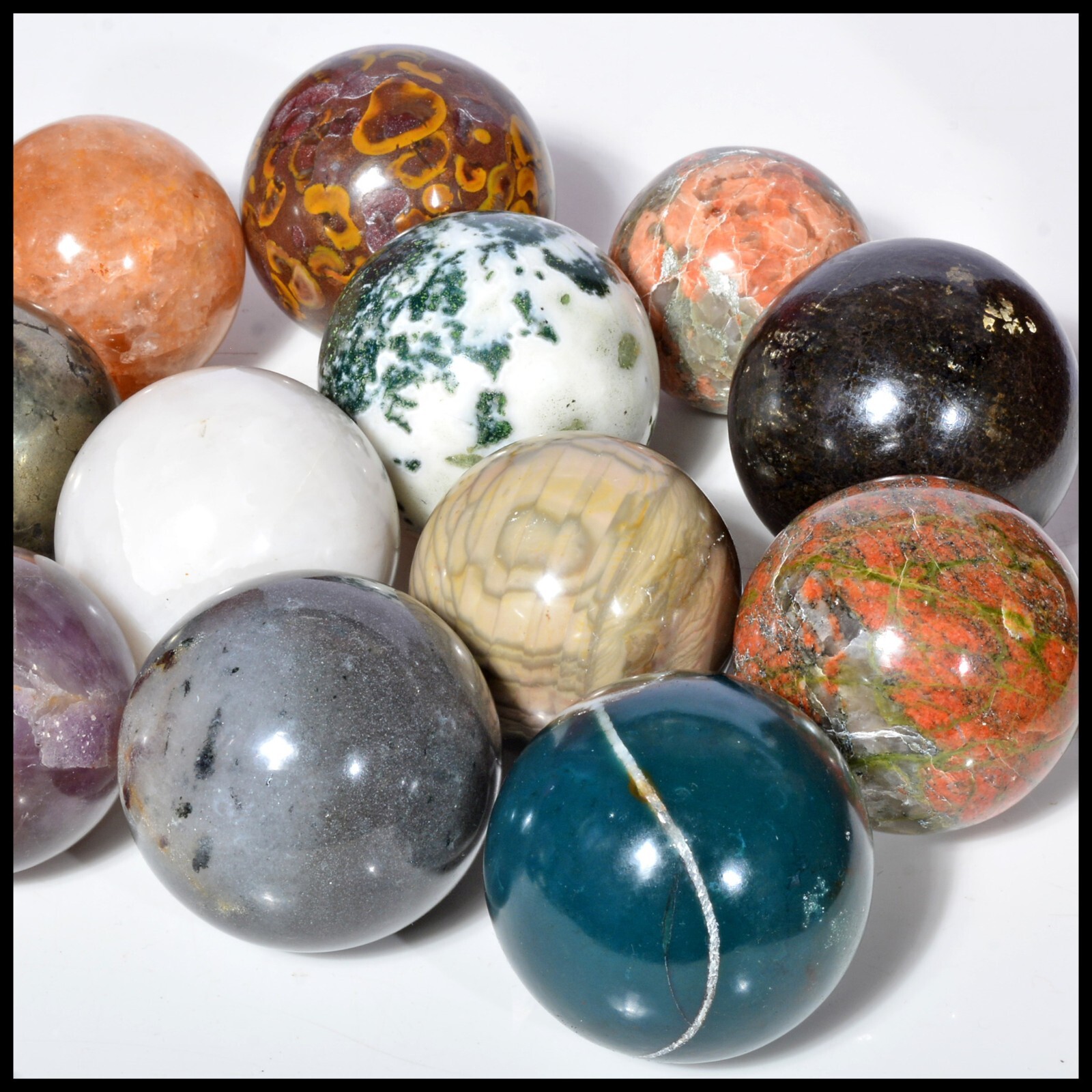 2.18 Kg Natural Untreated Multi Color Crystal Healing Mineral Huge Gems Spheres