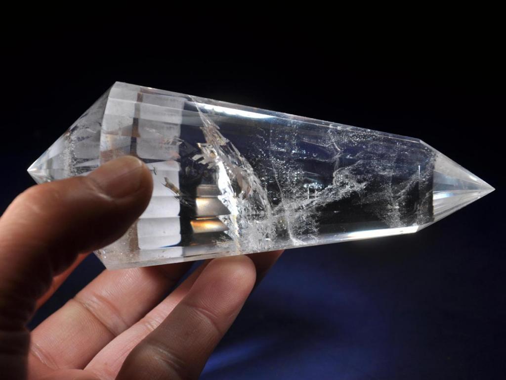 24 Sided 5.25″ Vogel Inspired Clear Quartz DT Crystal Wand, Brazil! VQ108