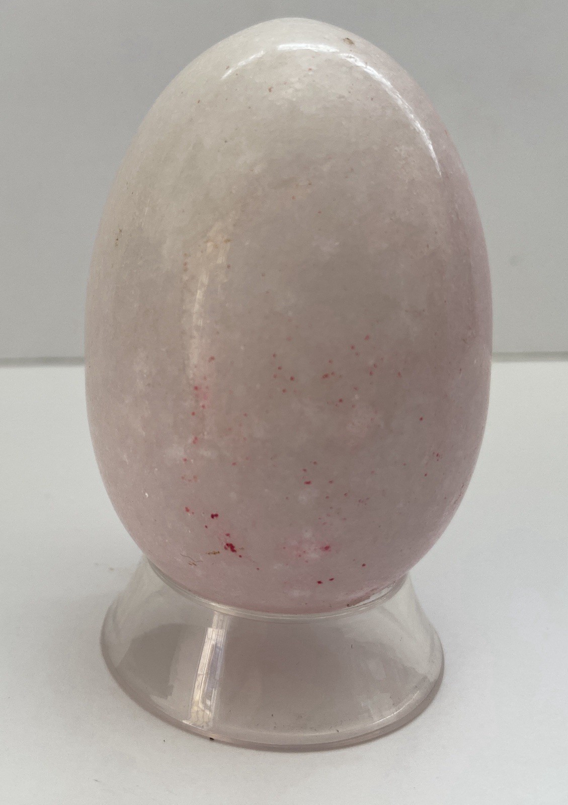 Natural Onyx Stone Egg With Stand Hand Polished Banded Agate Calcite Crystal