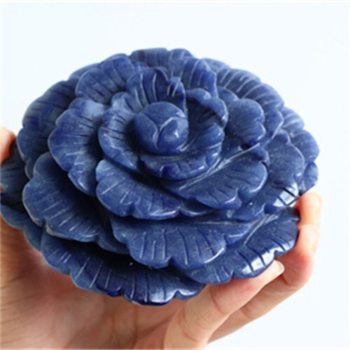 0.54kg Natural Blue Aventurine Flower Reiki Crystal Decor Mineral Specimen Gift