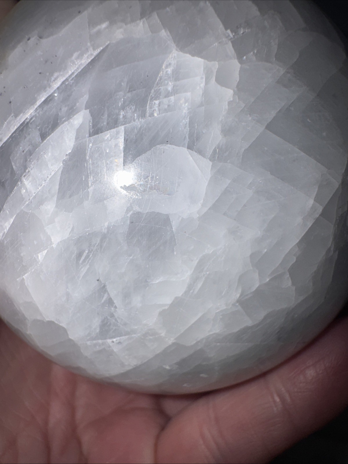 Blue Celestite Sphere. 11.5 In Round.