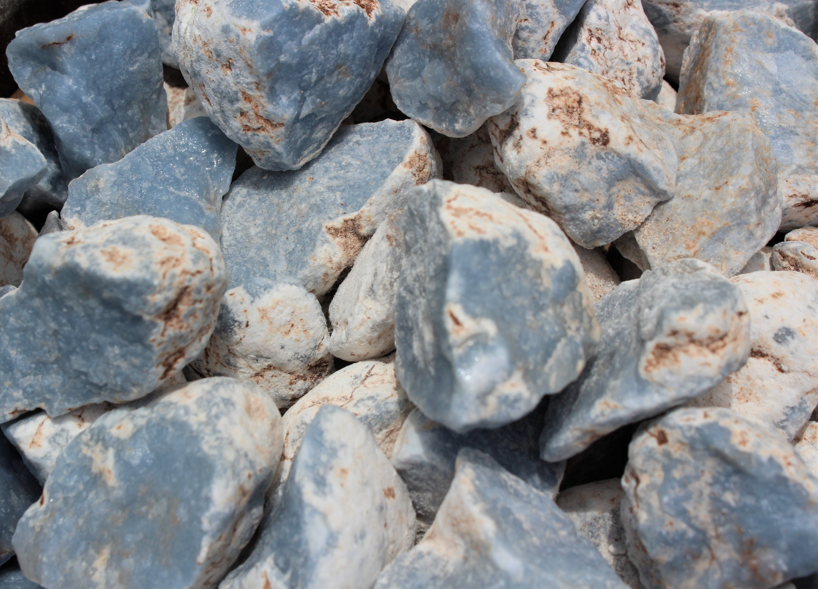 5 lb Bulk Blue Rough Natural Angelite Crystal Stone Raw Crystal Mineral Peru
