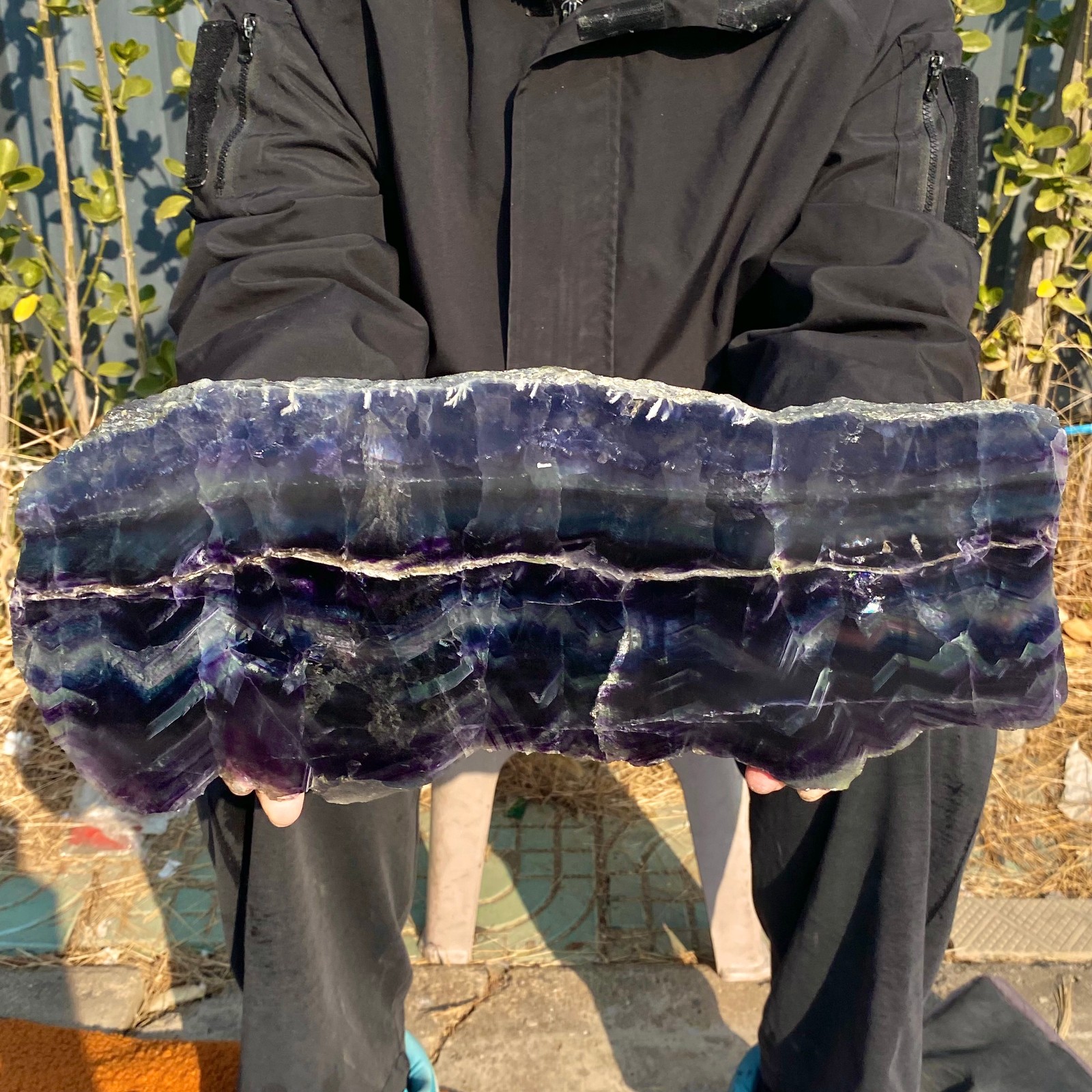 9.59LB Natural beautiful Rainbow Fluorite Crystal stone specimens