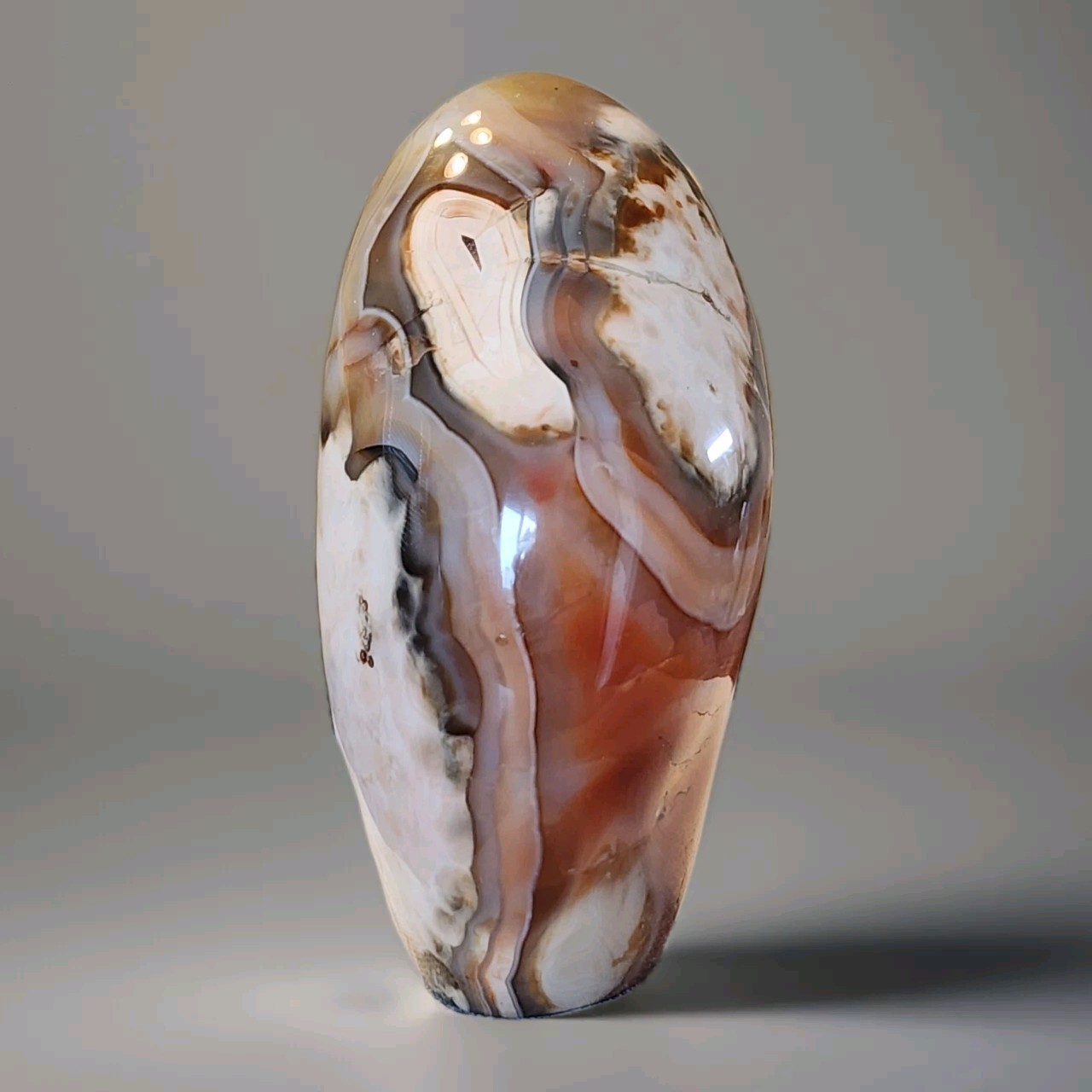Natural Polished Large Decorative Red Carnelian Freeform 5.25″ Tall – USA