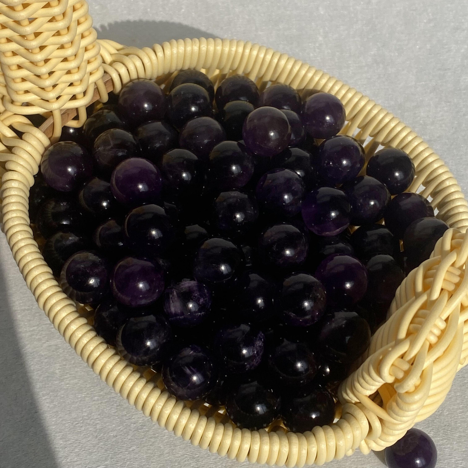 10pcs Natural Amethyst Ball Quartz Crystal Sphere Polishing Healing 15mm+