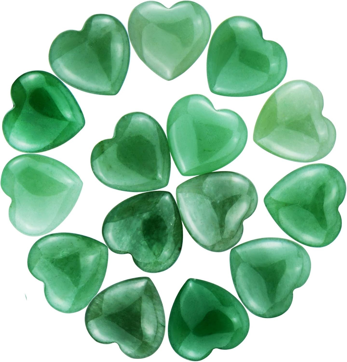 Cherished 0.8 Inch Aventurine Heart Stones – Chakra Balancing & Stress Relief