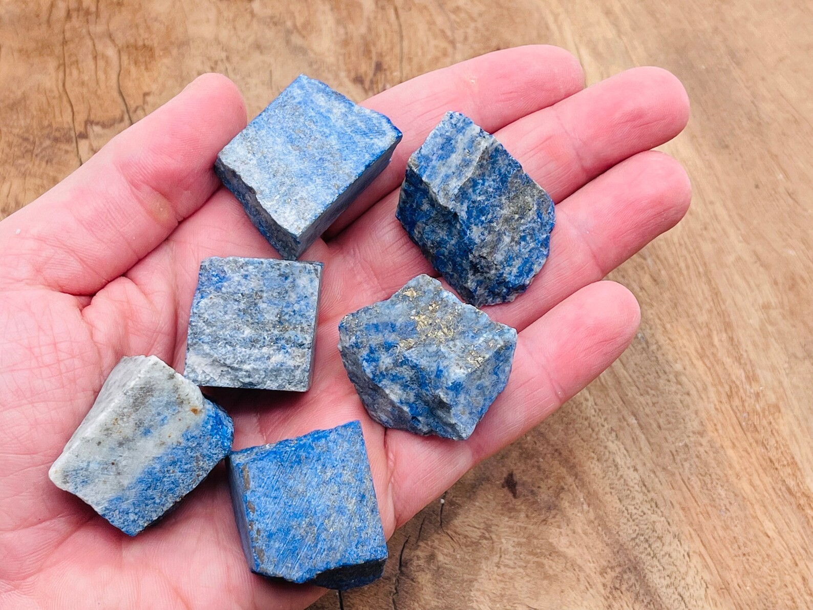 3PCS Rough Lapis Lazuli Raw Natural Stone Crystal Energy Healing Rocks Gift