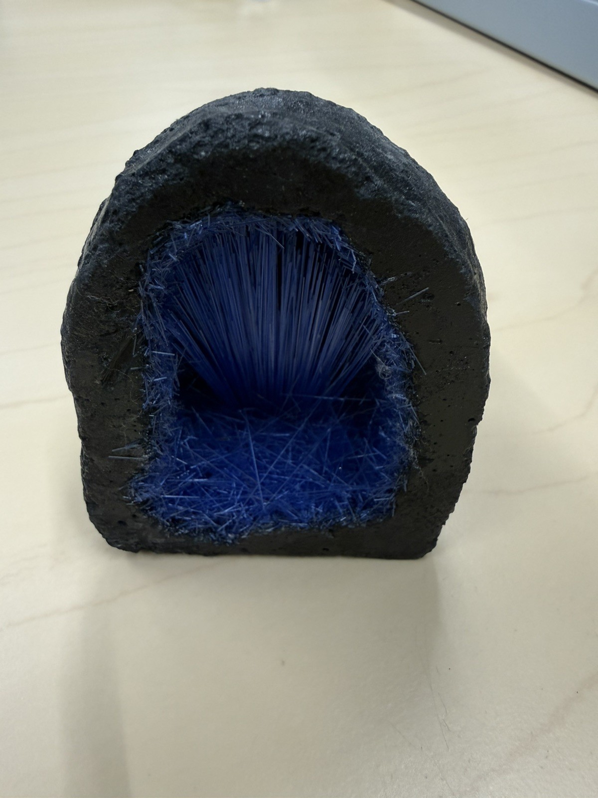 Rare Blue Magnetite Quartz Clusters Rough Stone Goethite Mineral Geode Specimen
