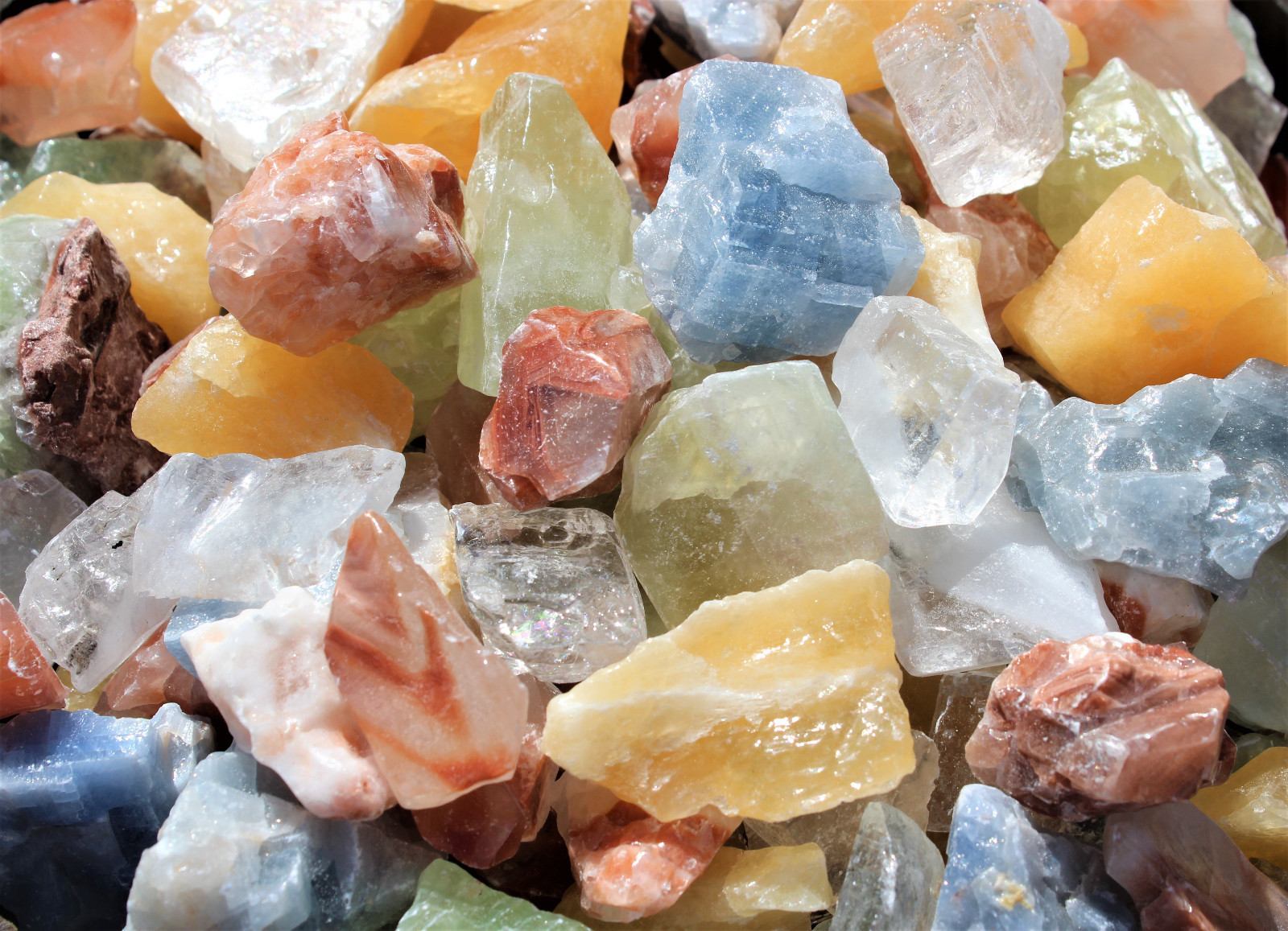 5 lb Bulk Lot Mixed Assorted Calcite (Rough Raw Crystal Gemstone Mineral)
