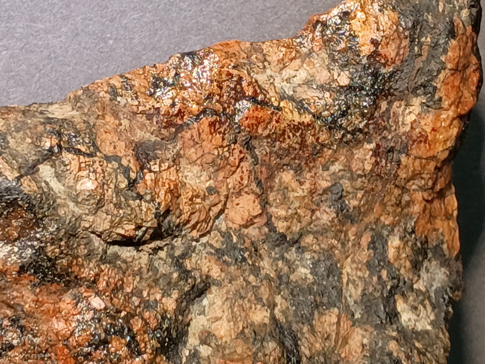 918g Pilot Knob Magnetite Pyrite Chlorite Amphibole Ore Iron County MO Slab