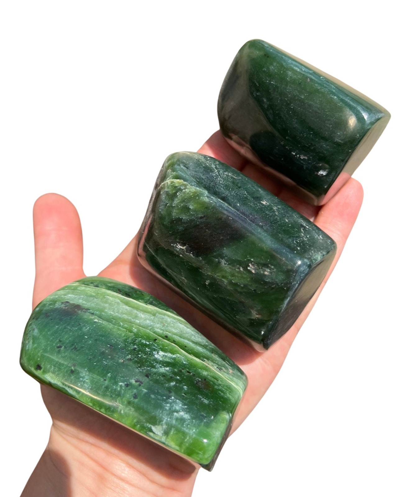 Nephrite Jade Freeform, Natural Nephrite Jade Stone from Siberia