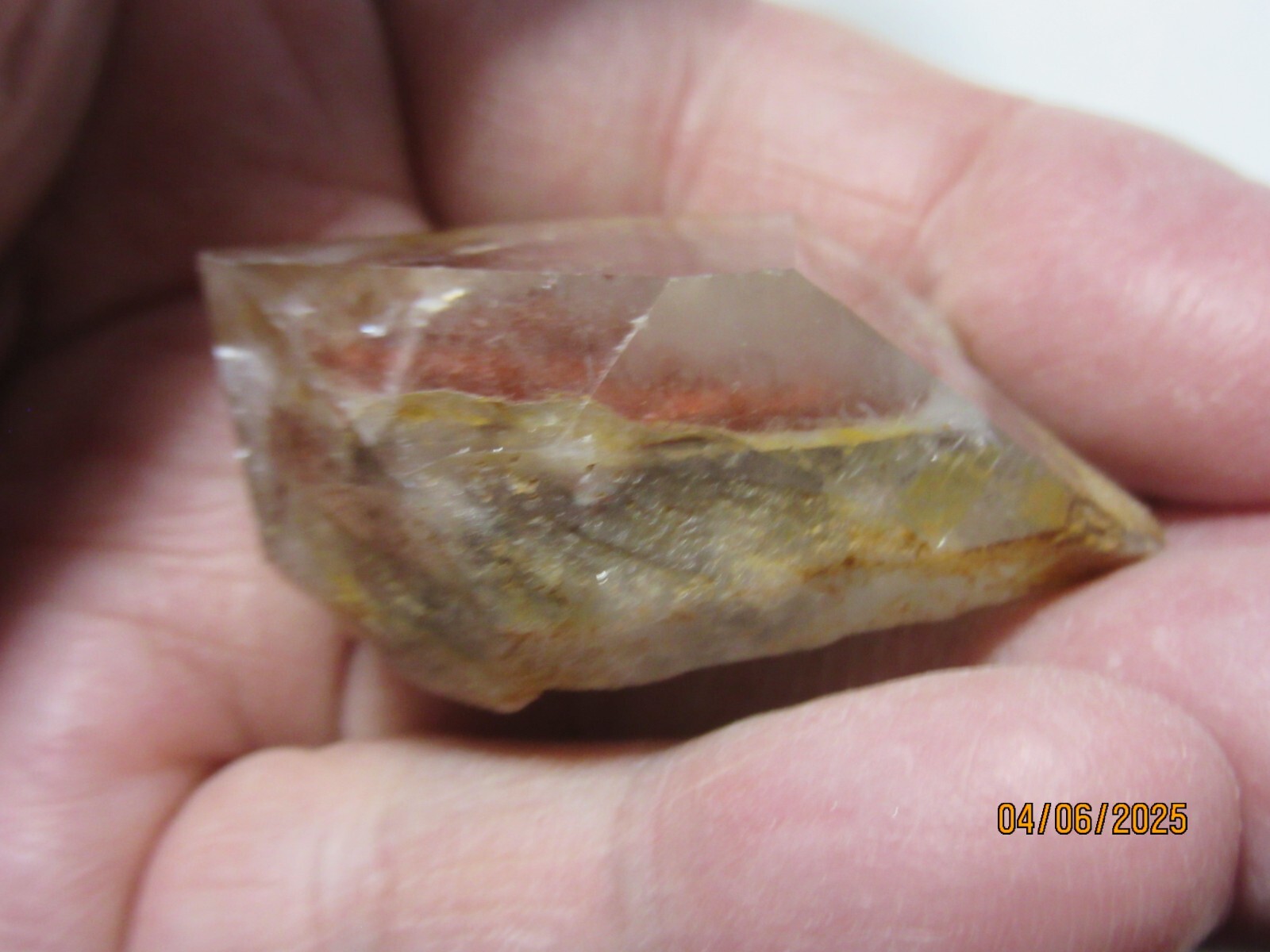 Red Hematoid Phantom Quartz 1 5/8″ Point Collectible HPQPBC-186