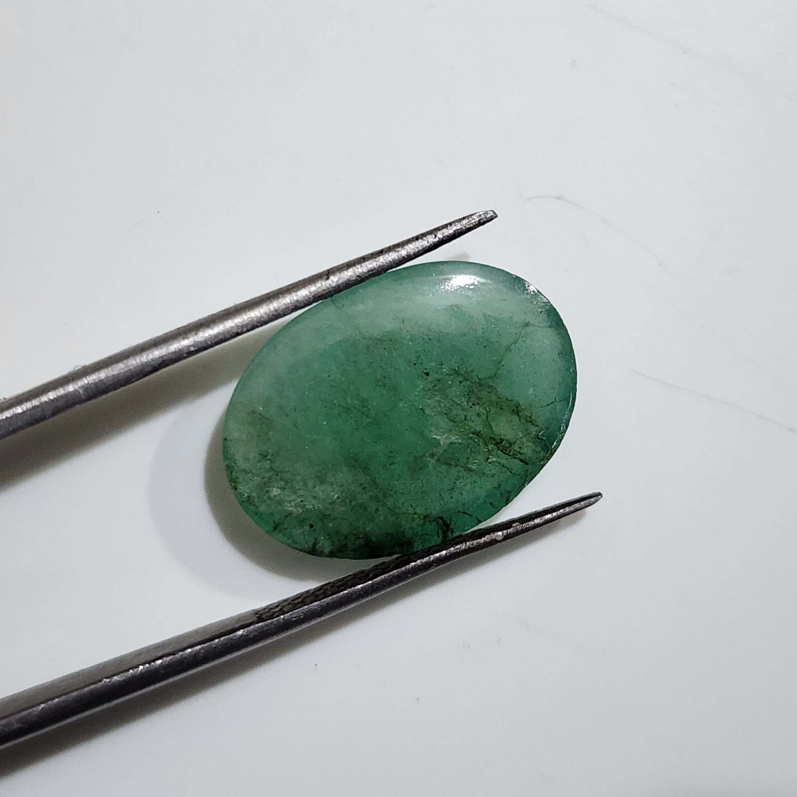 Glowing Rare Sakota Emerald Cabochon Oval Shape 5.80 Crt Emerald Loose Gemstone