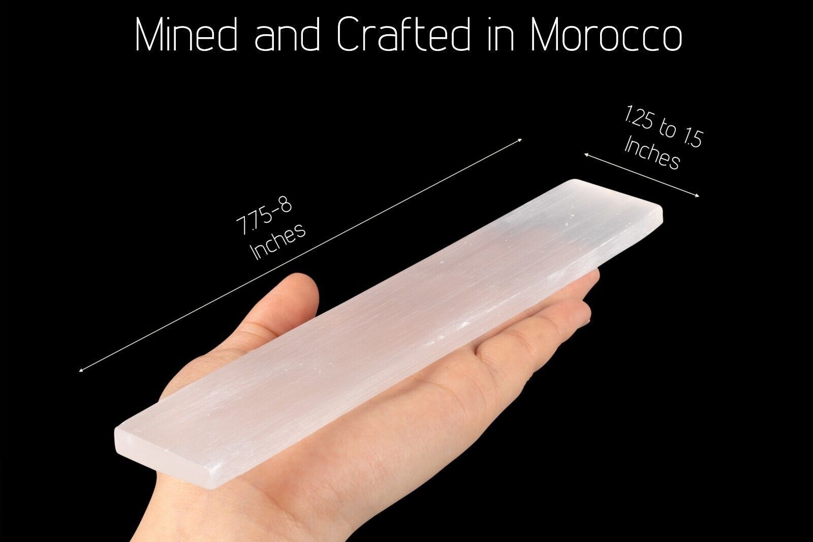8″ Large Selenite Charging Plate – Ideal for Cleansing Healing Crystals & Reiki