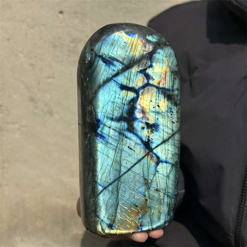 1.32kg Natural Labradorite Quartz Crystal Spectrolite Mineral Reiki healing
