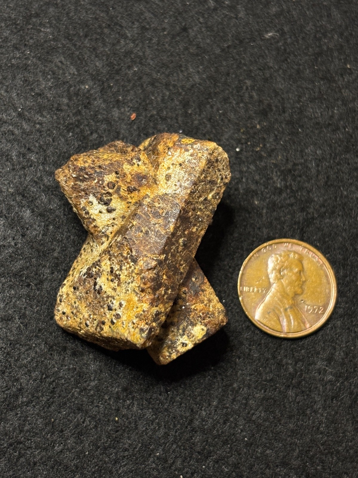 Staurolite Crystal Fairy Cross St Andrew’s Cross Fannin County Georgia 1.75”Inch